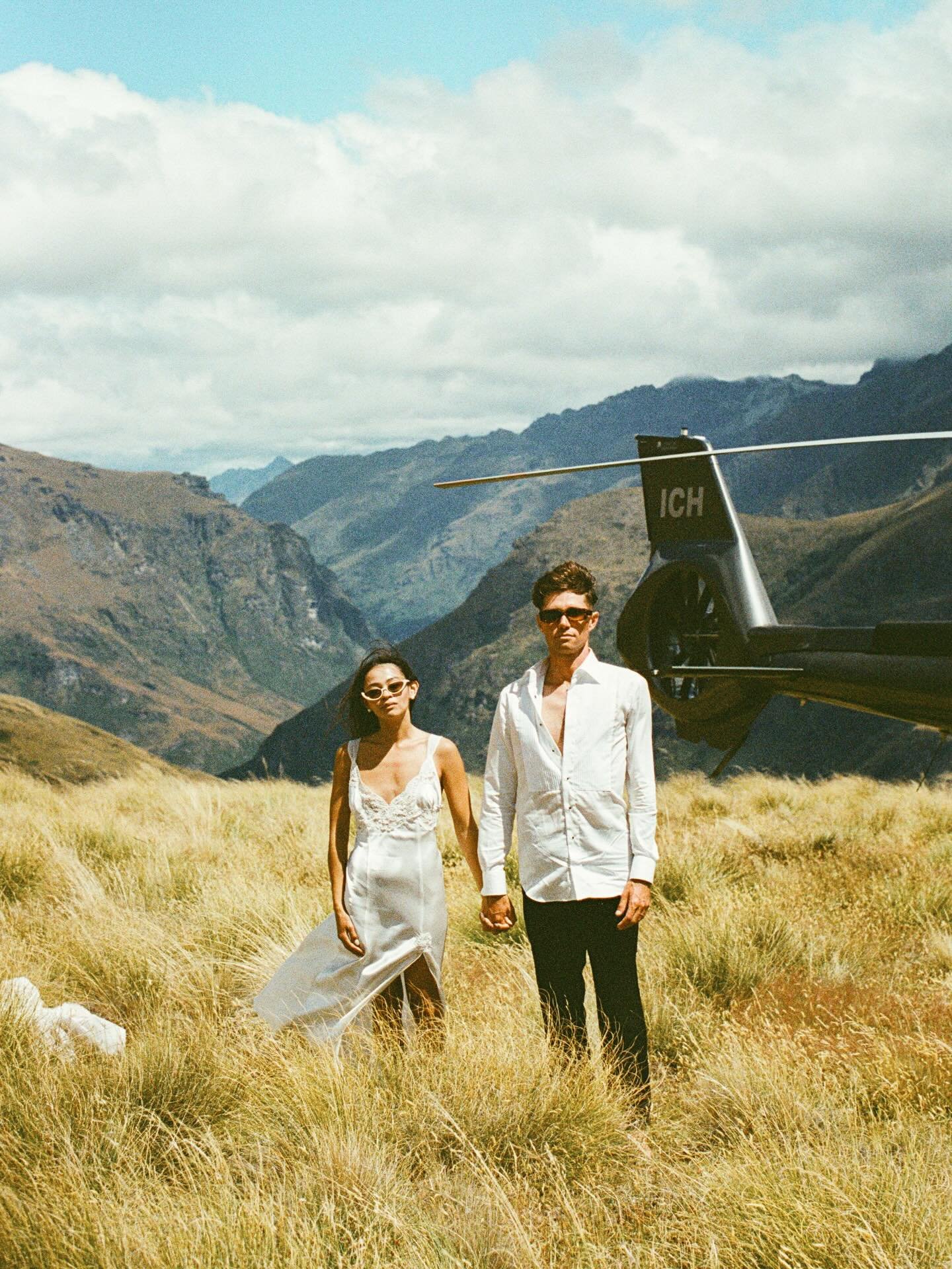 &lsquo;The Hangover&rsquo;
Featuring Jas &amp; Brady
Directed by love
Shot on 35mm film

Originally, we had the helicopter booked for the day before the wedding for portraits. The weather had other plans, so it was pushed to the day after instead. In