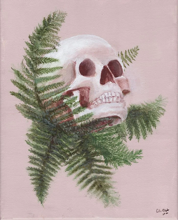 Skull with Ferns  | Print