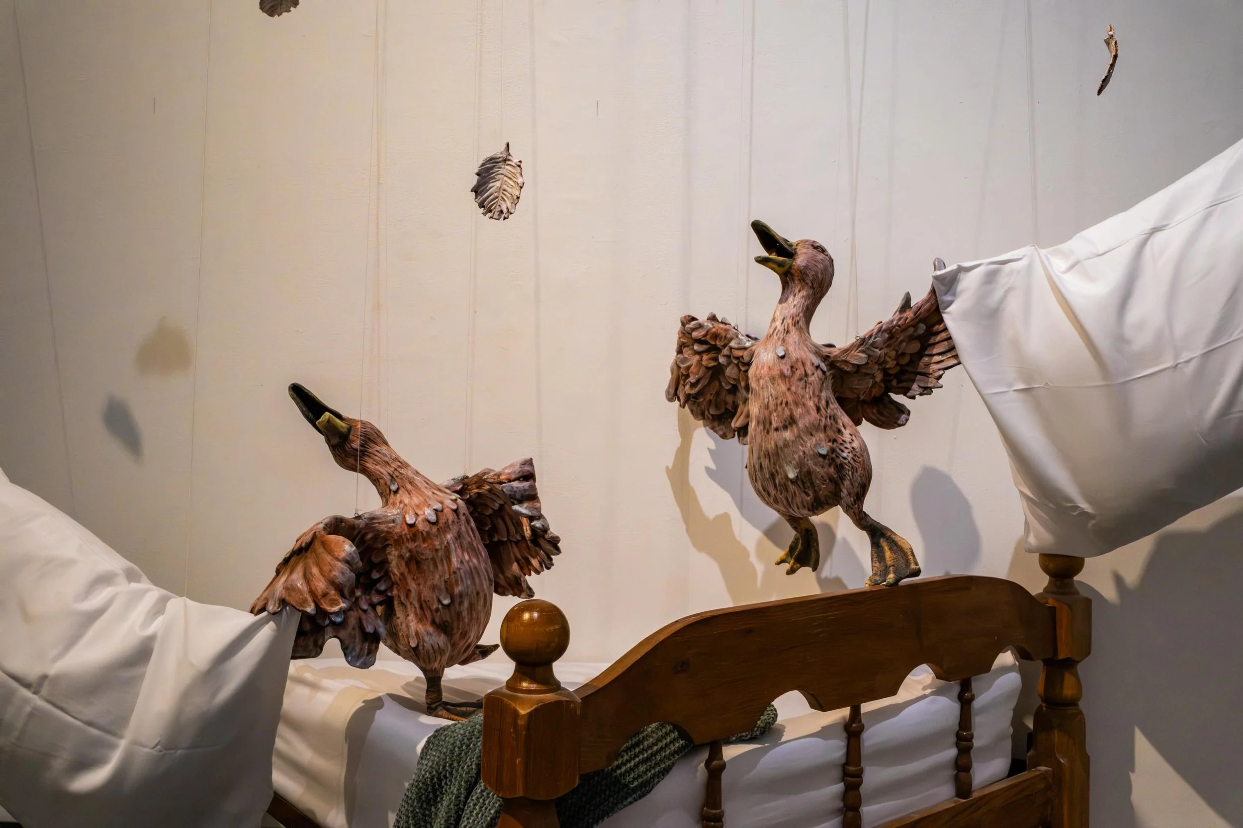 The ducks are at it again! 

Feast for Fools - Duck Show Down 

#ducks #duckfight #pillowfight #birdsofafeather #uncanny