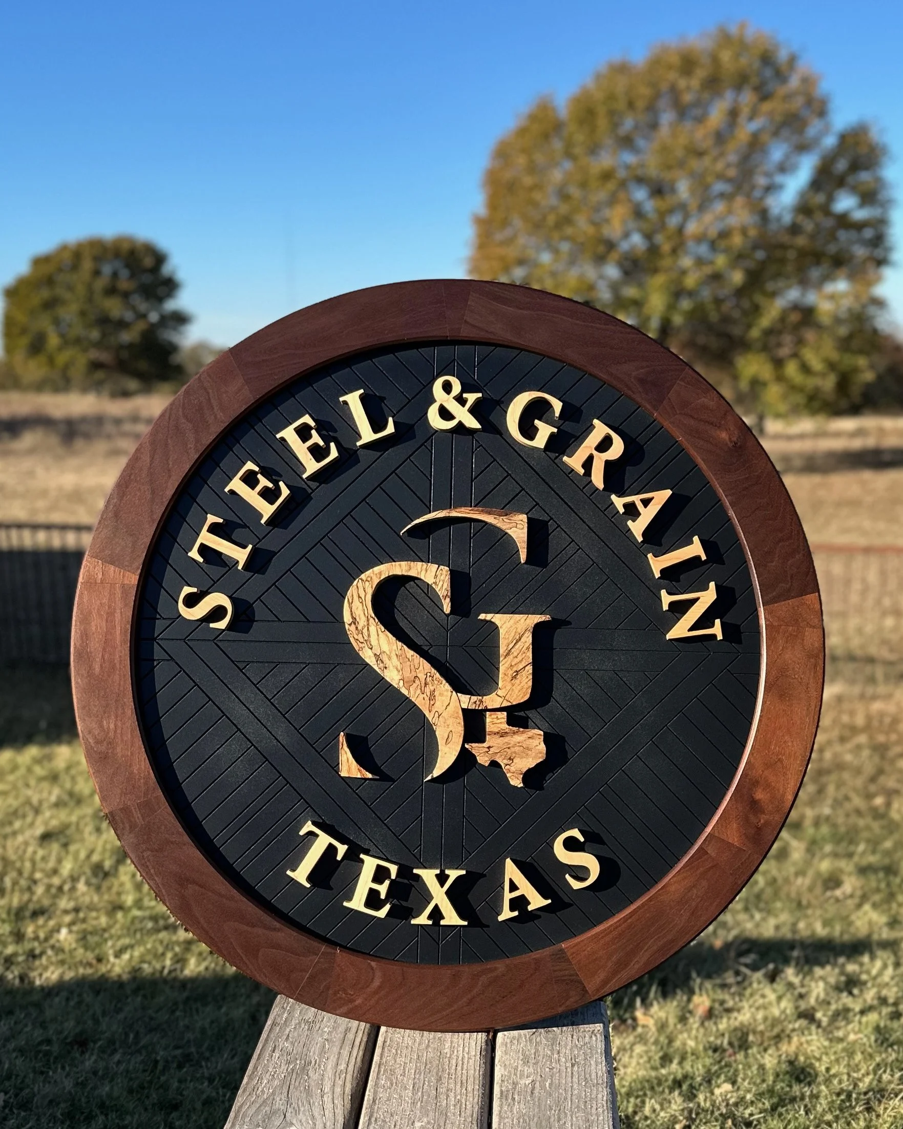Steel & Grain Logo Sign