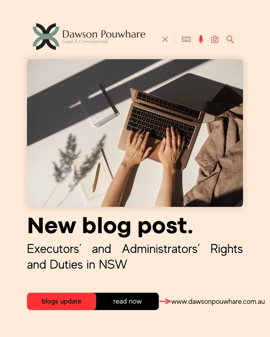 Appointed as an Executor? Not sure what your legal obligations are?
Our latest blog explains the rights and duties of Executors and Administrators in NSW, including probate, estate administration, and protecting yourself from personal liability.
Read