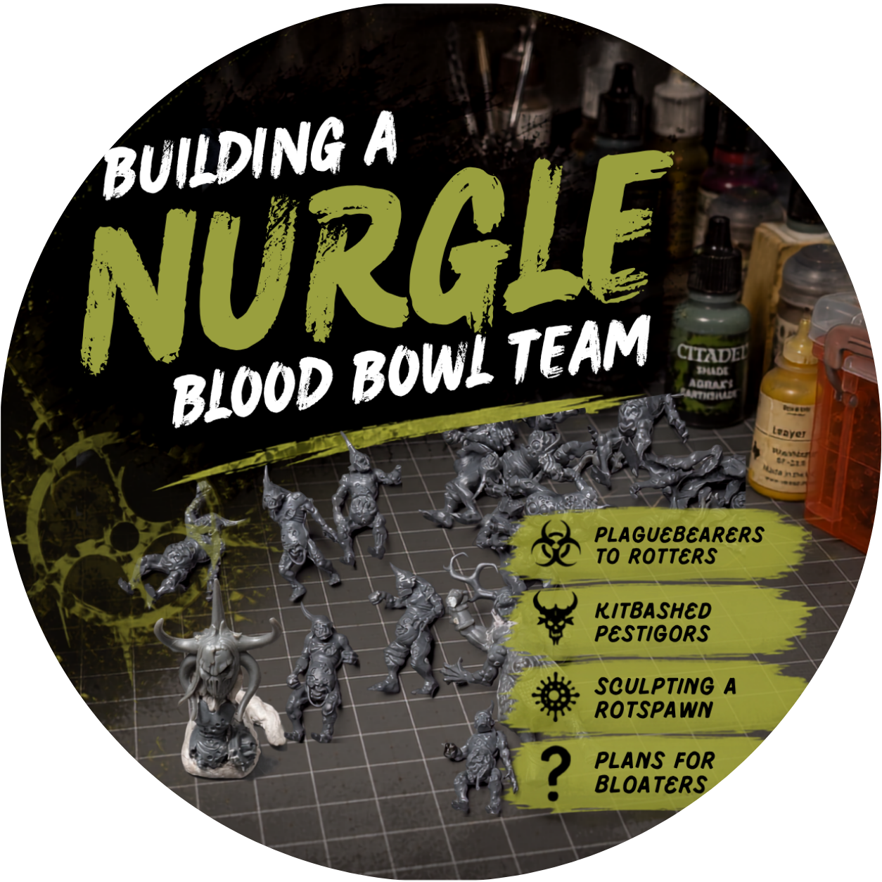 Building a Nurgle Blood Bowl Team from the Bits Box