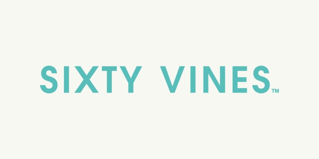 Text that says 'Sixty Vines' in teal on a light background.