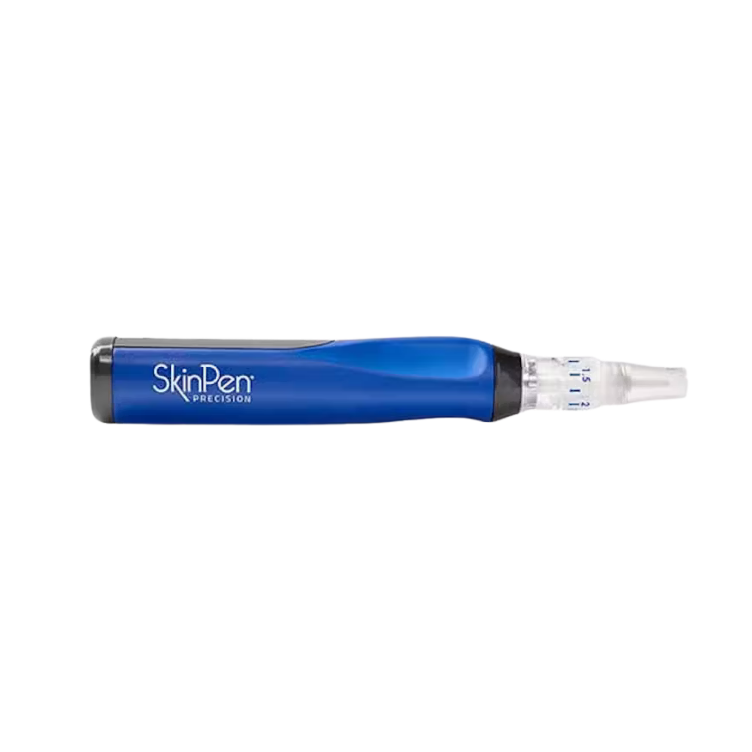 A blue marker with the label 'SkinPen' visible on its body.