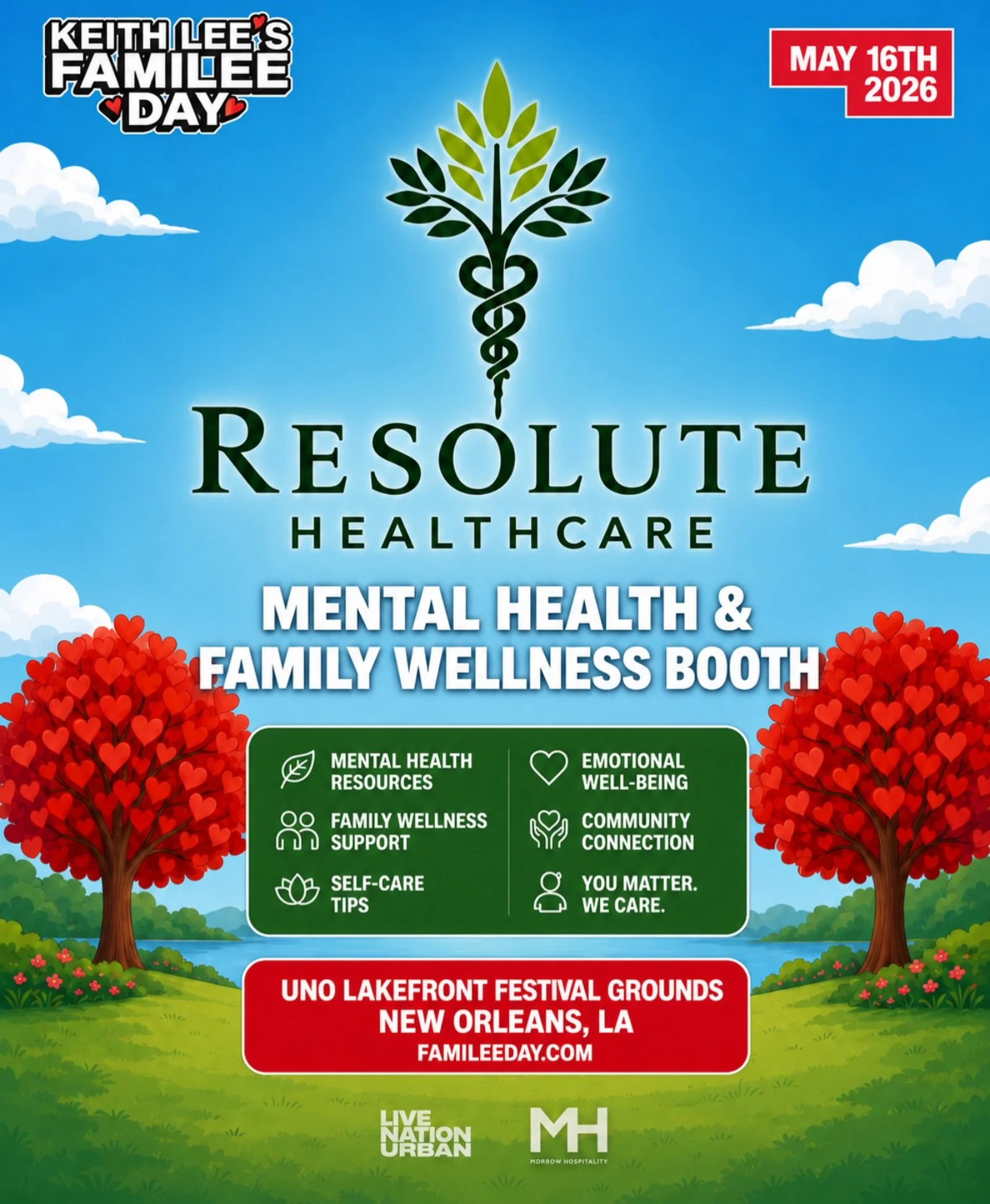 Tomorrow marks a special moment for Resolute Healthcare as we participate in Keith Lee&rsquo;s Familee Day Festival during Mental Health Awareness Month.

We&rsquo;ll be there with a Mental Health &amp; Family Wellness Booth designed to bring fun, su