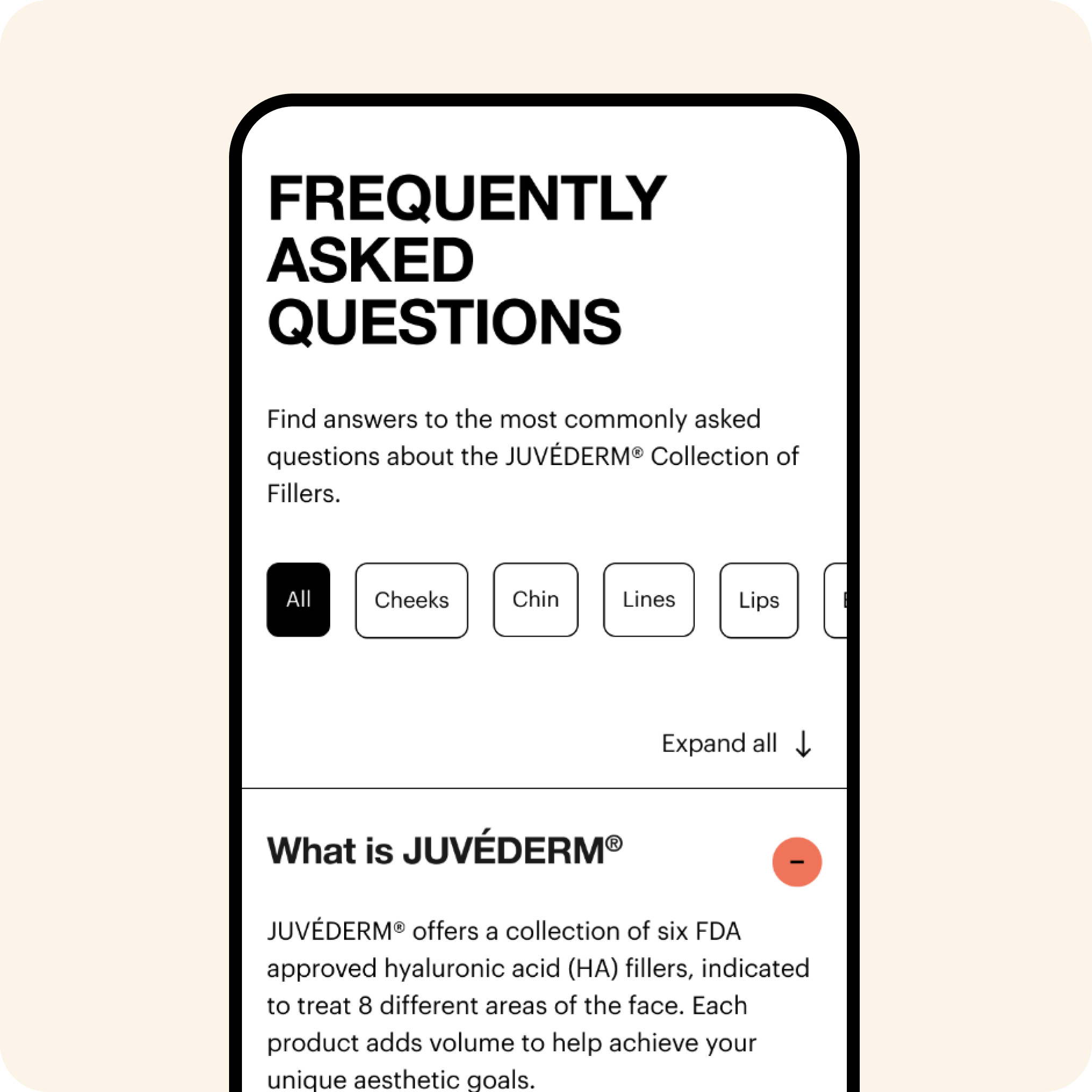 Juvederm - Mobile - FAQ Example.png