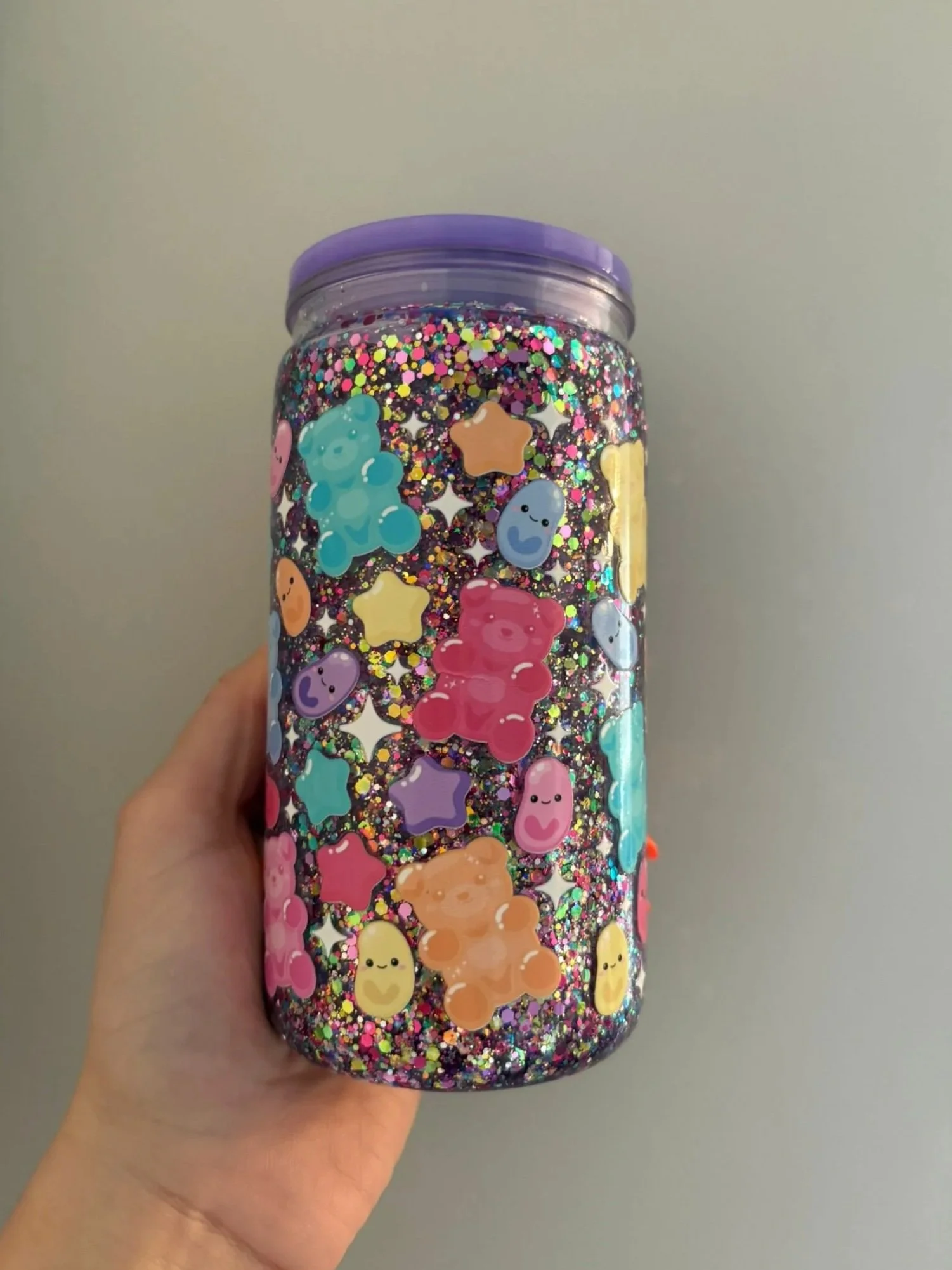 16oz Gummy Bear Glitter Tumbler