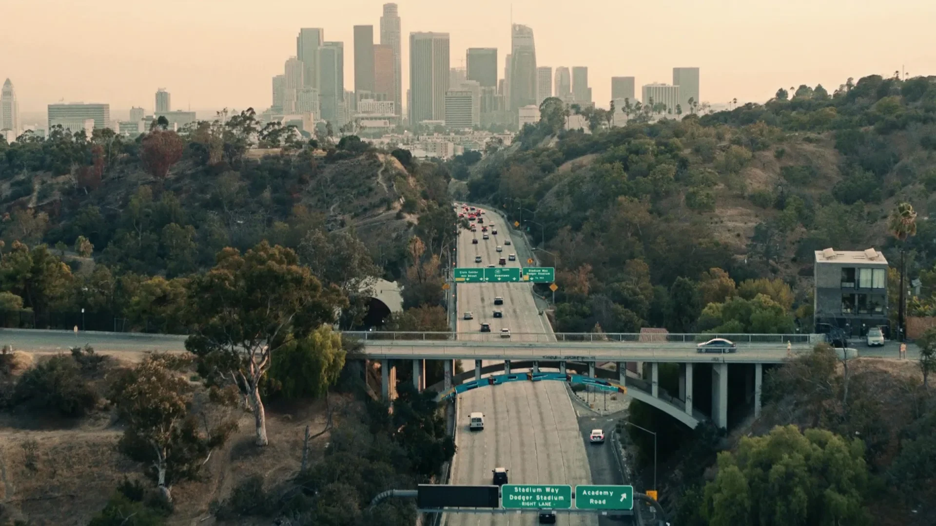Los Angeles downtown skyline from the show City of Angels, City of Death.