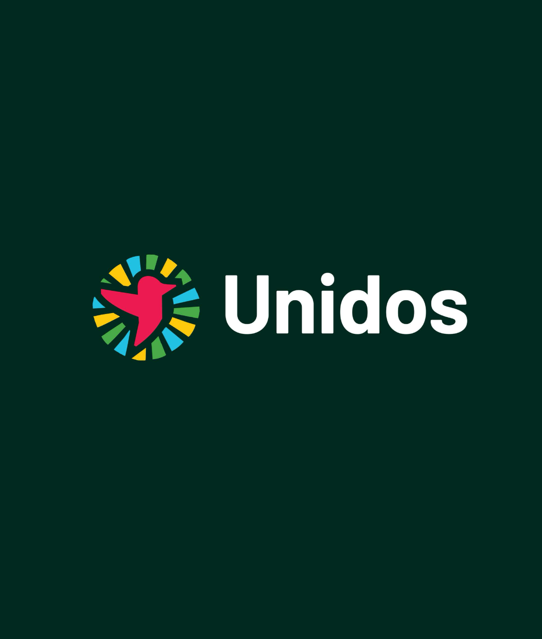 colorful logo of bird with rays of sun