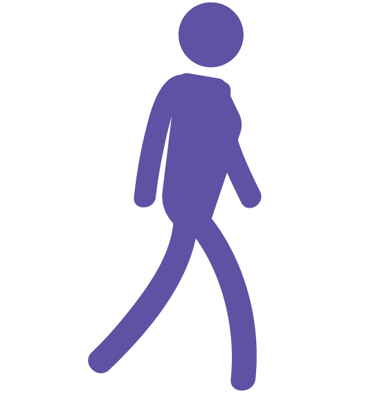A man walking due to the minimally invasive PAE procedure.