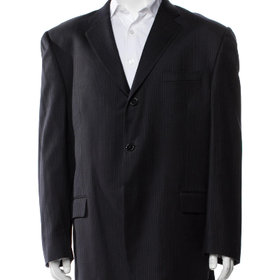 Burberry London Wool Striped Overcoat 