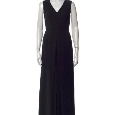 Vince Black V-Neck Jumpsuit