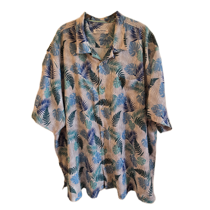 Tommy Bahama Big & Tall Bahama Coast Fronds Away IslandZone® Camp Shirt