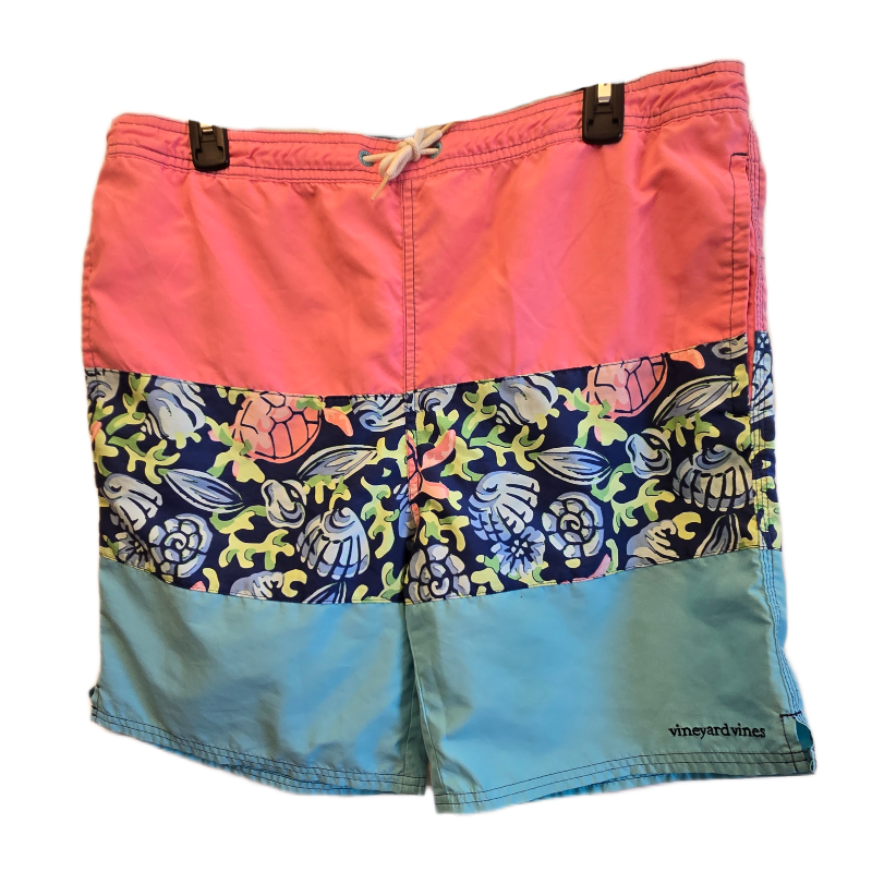 Vineyard Vines Men's Chappy Swim Trunks – Sea Turtle & Shell Colorblock