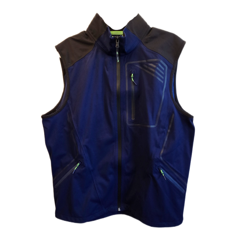 Vineyard Vines Men's Performance Golf On-The-Go Hybrid Vest – Deep Bay/Black