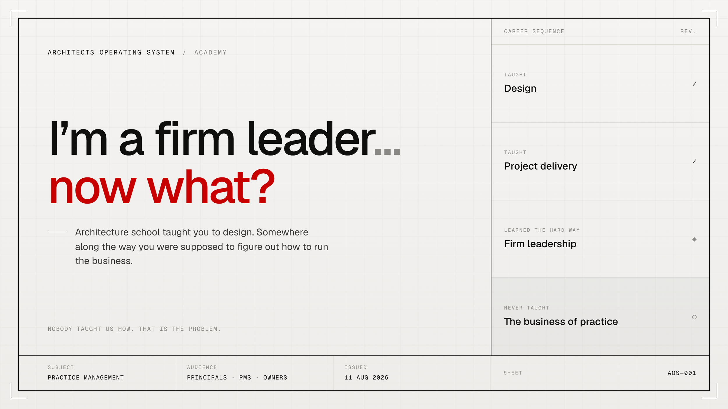 I’m a Firm Leader…Now What?