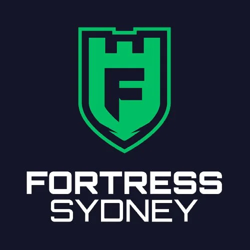Fortress Sydney logo on a dark background.