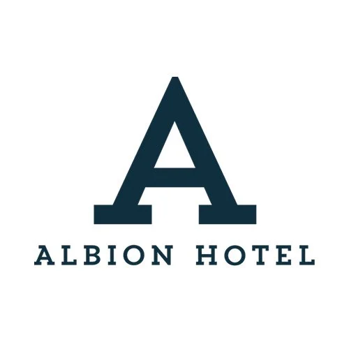 Albion Hotel on a light background.