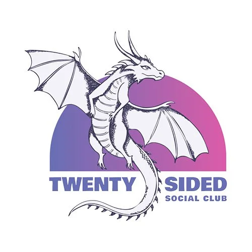 A logo for Twenty Sided Social Club on a white background.