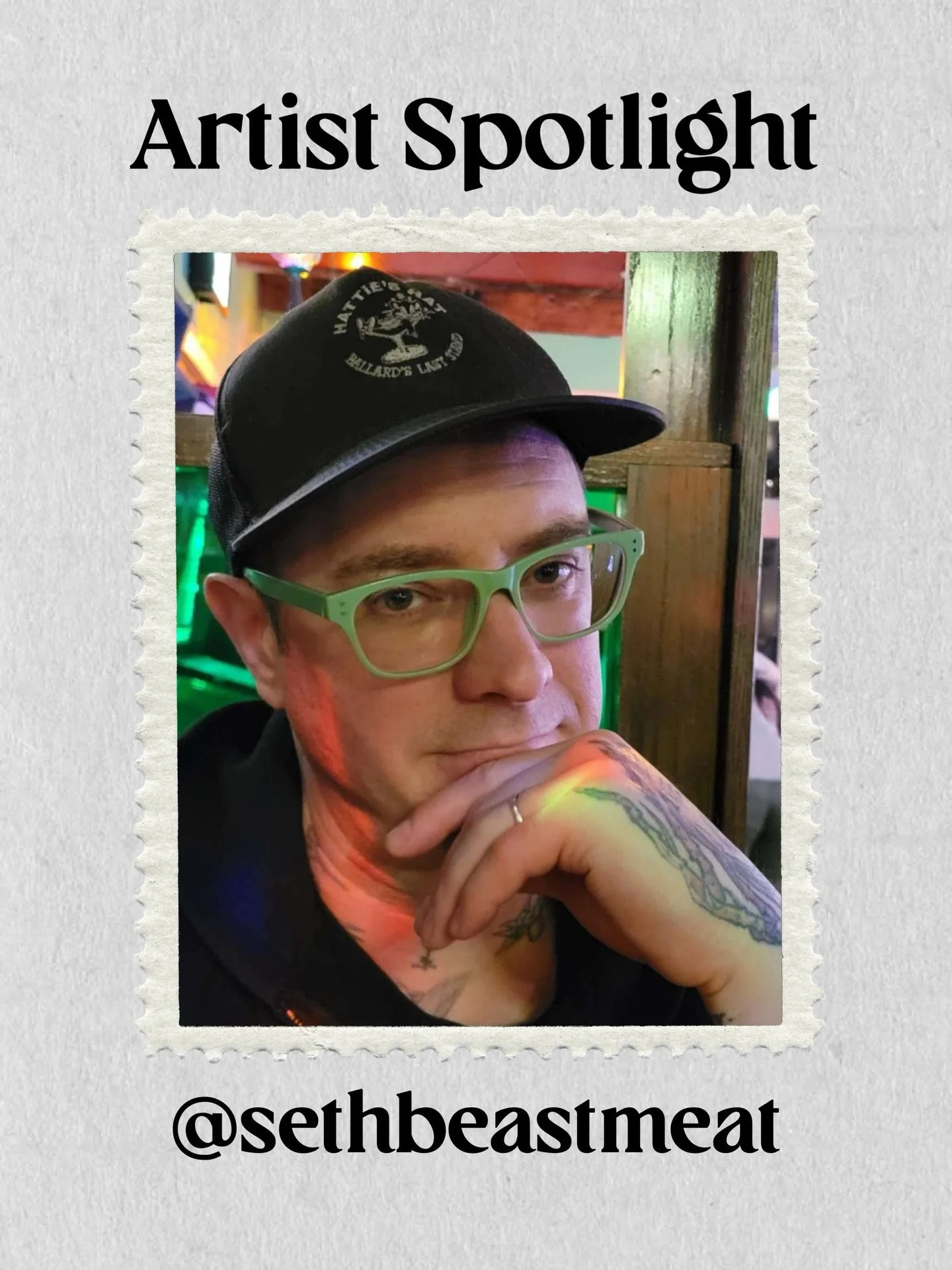🌟 Artist Spotlight 🌟 

Seth Goodkind is a multifaceted artist specializing in tattooing, illustration, and diorama creation. With over two decades of experience in the Seattle art scene, Seth brings a unique perspective to his work, drawing much in