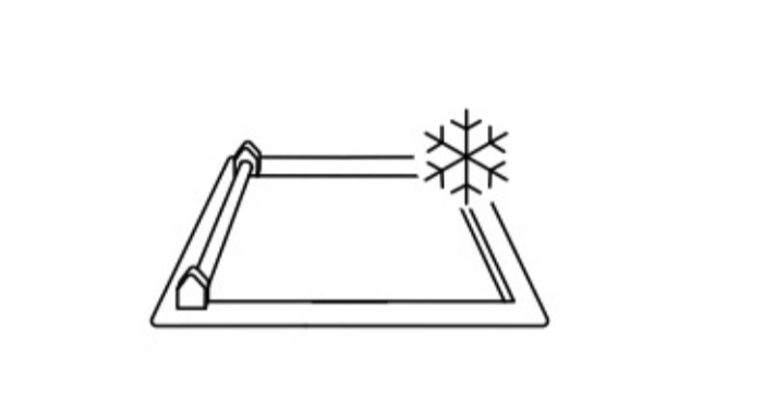 Illustration of a heated blanket with a snowflake symbol indicating warmth.