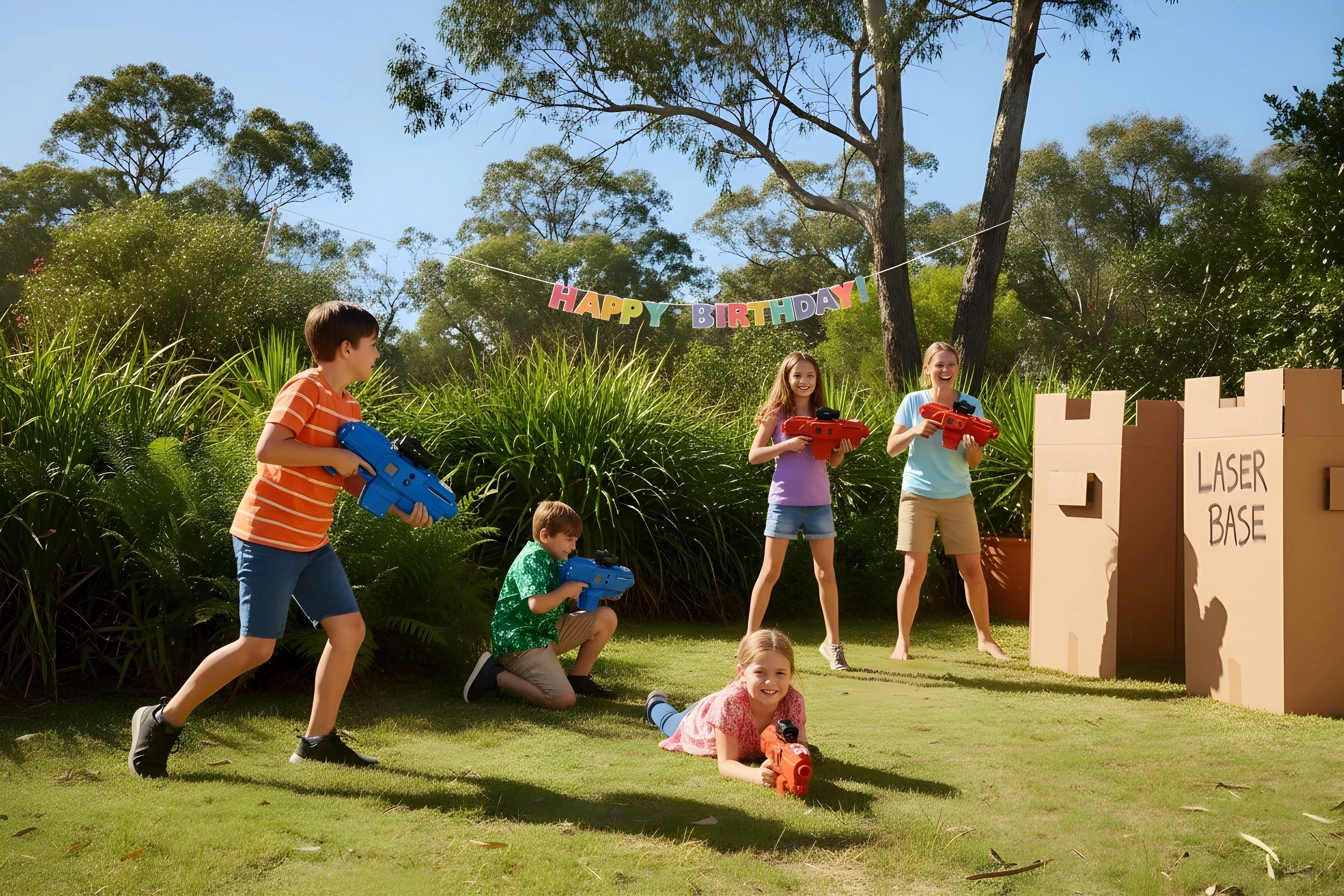 how to host a backyard laser tag birthday party