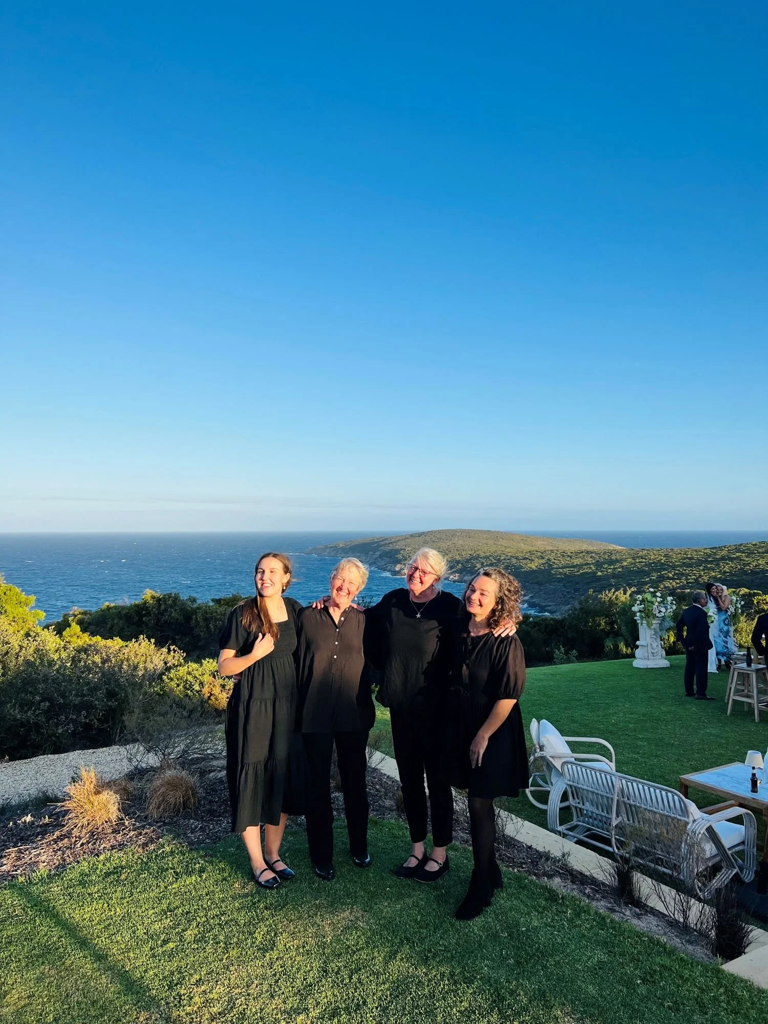 Proffesional event musicians smiling at a wedding in Bremer Bay