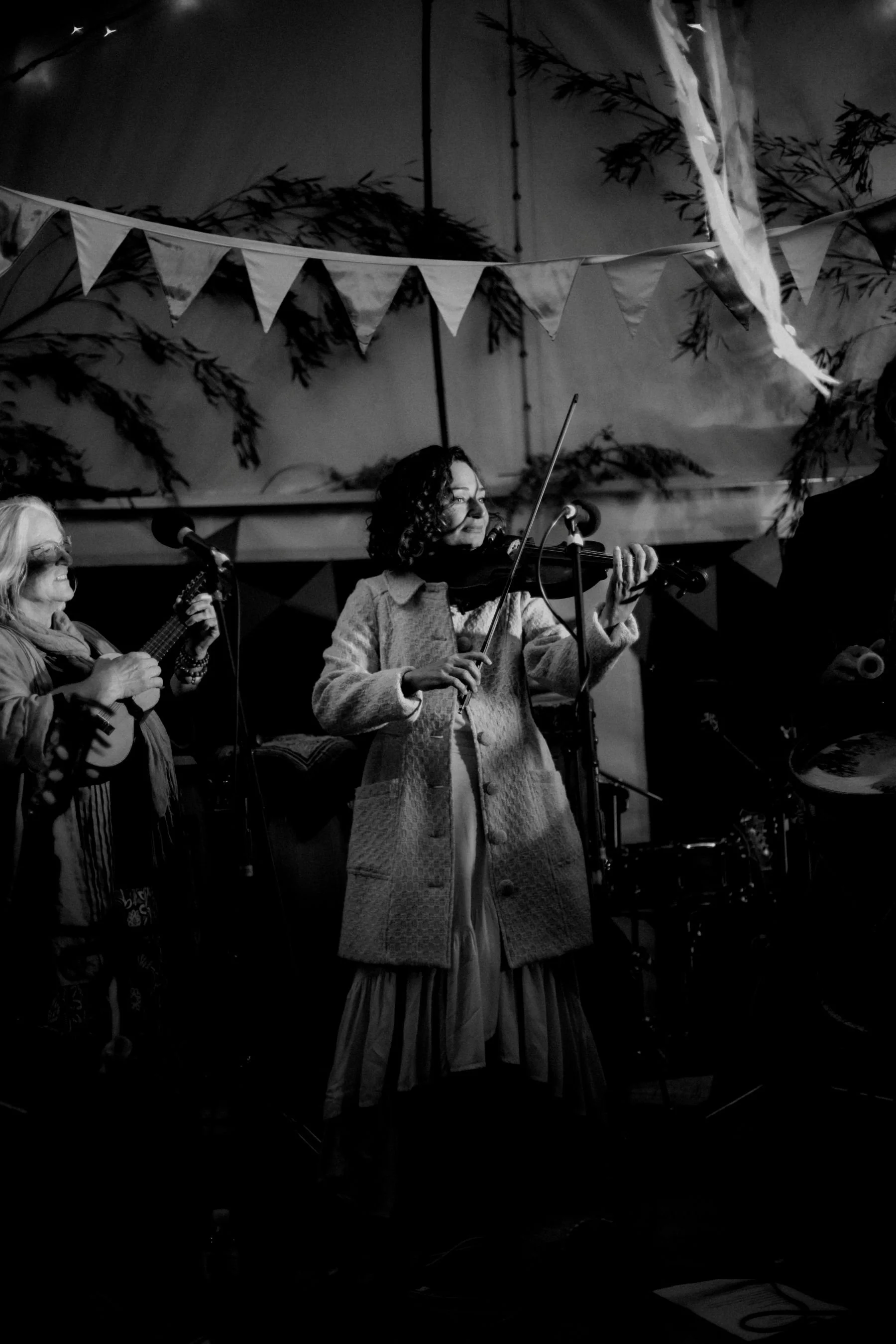 Proffesional violinist Alma Limondin performing on stage