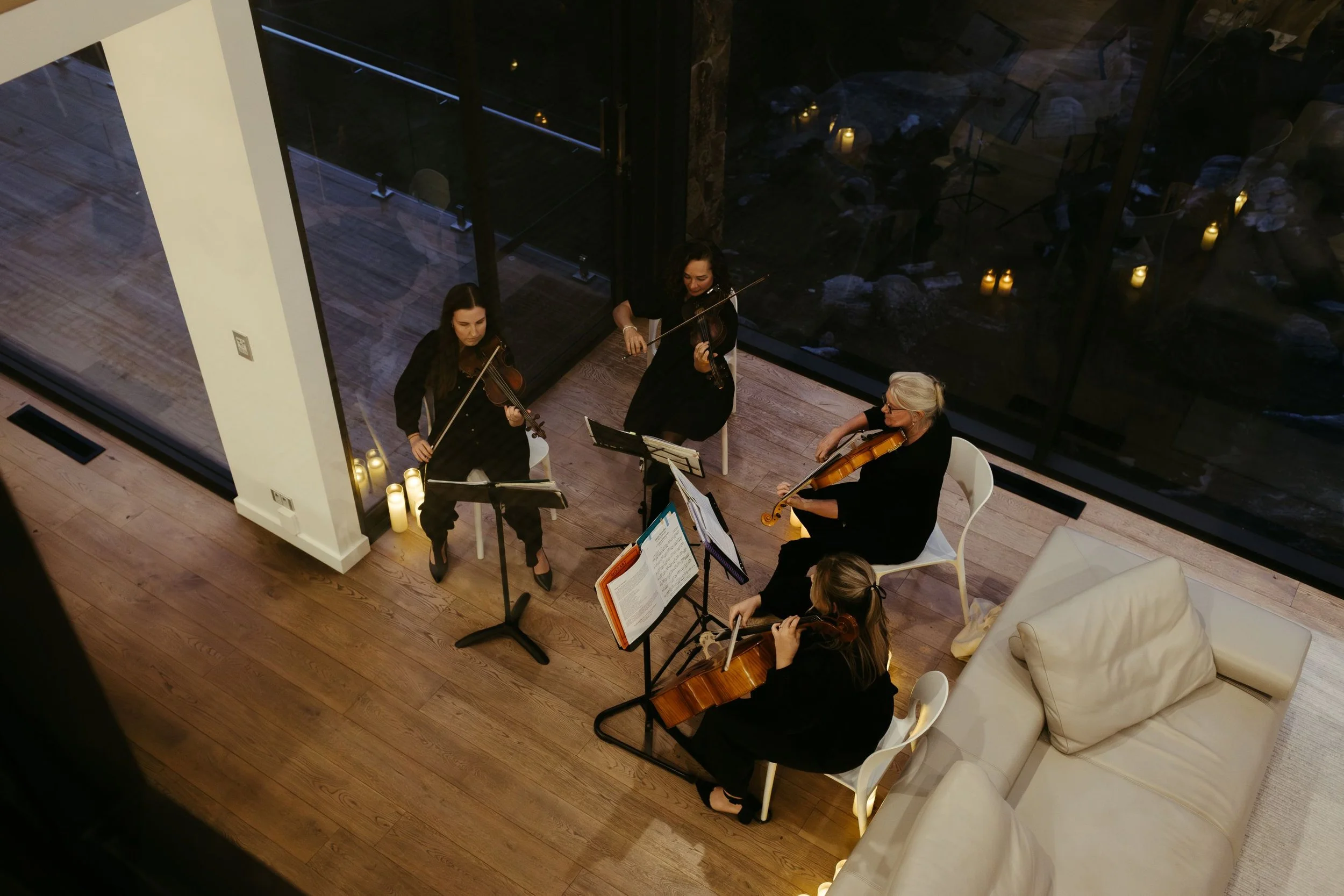 Albany string quartet playing live wedding music