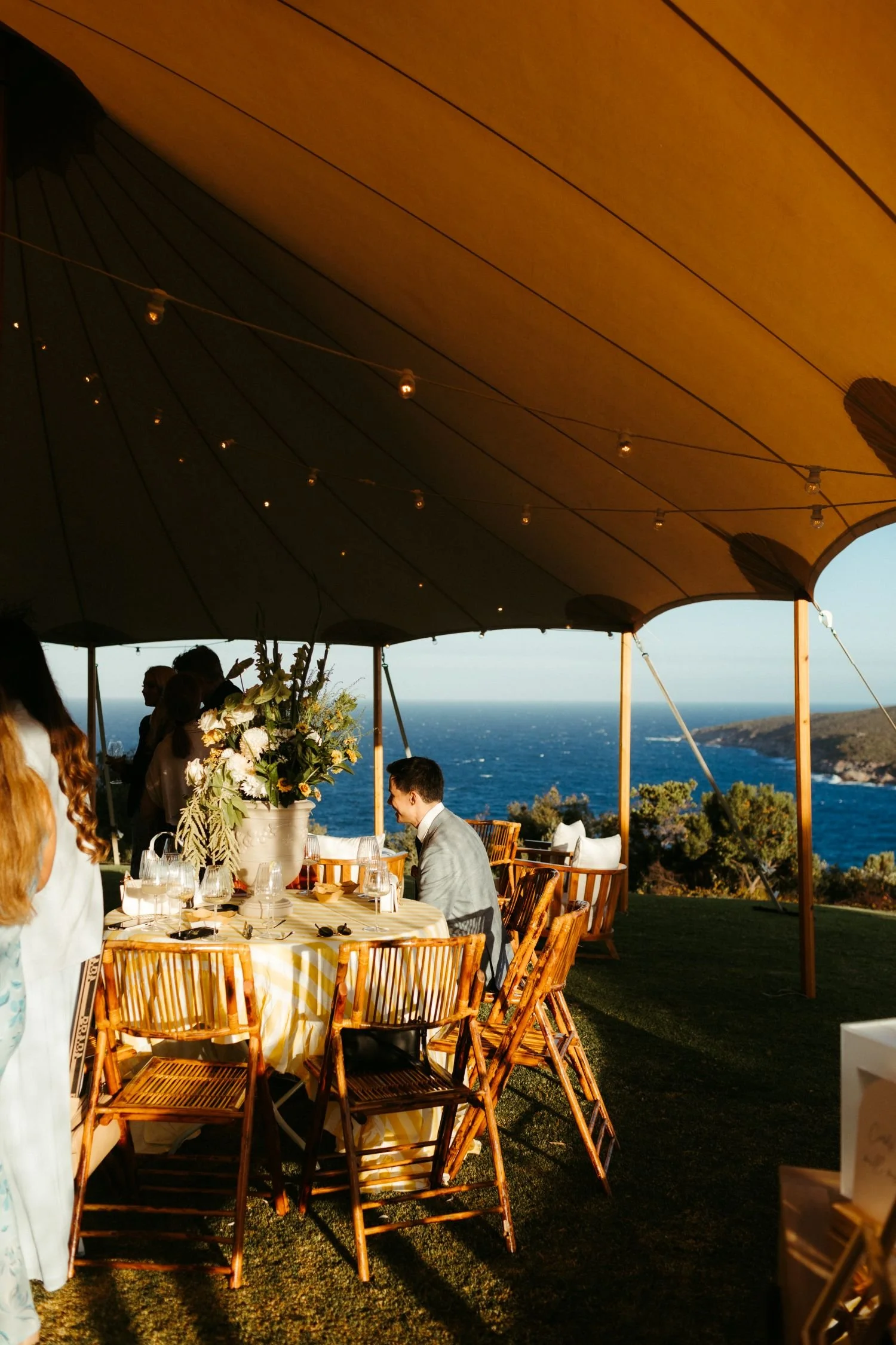 A gorgeous wedding tent at Salt Cove in Bremer Bay WA