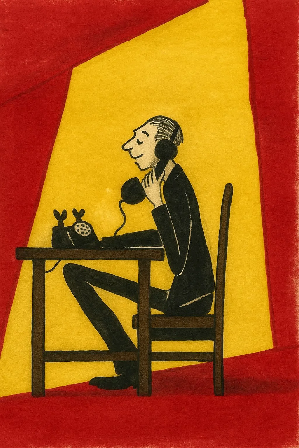 Illustration of a person speaking on the telephone, symbolizing personal injury claim evaluation, insurance settlement negotiations, and client advocacy.