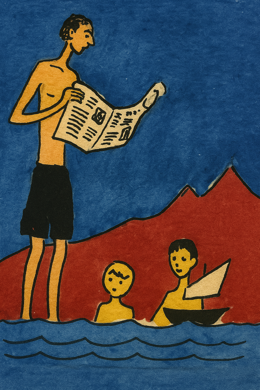 The father. Stylized illustration symbolizing family unity, humanitarian protection, and the opportunity to remain present for loved ones rather than separated by detention or removal proceedings