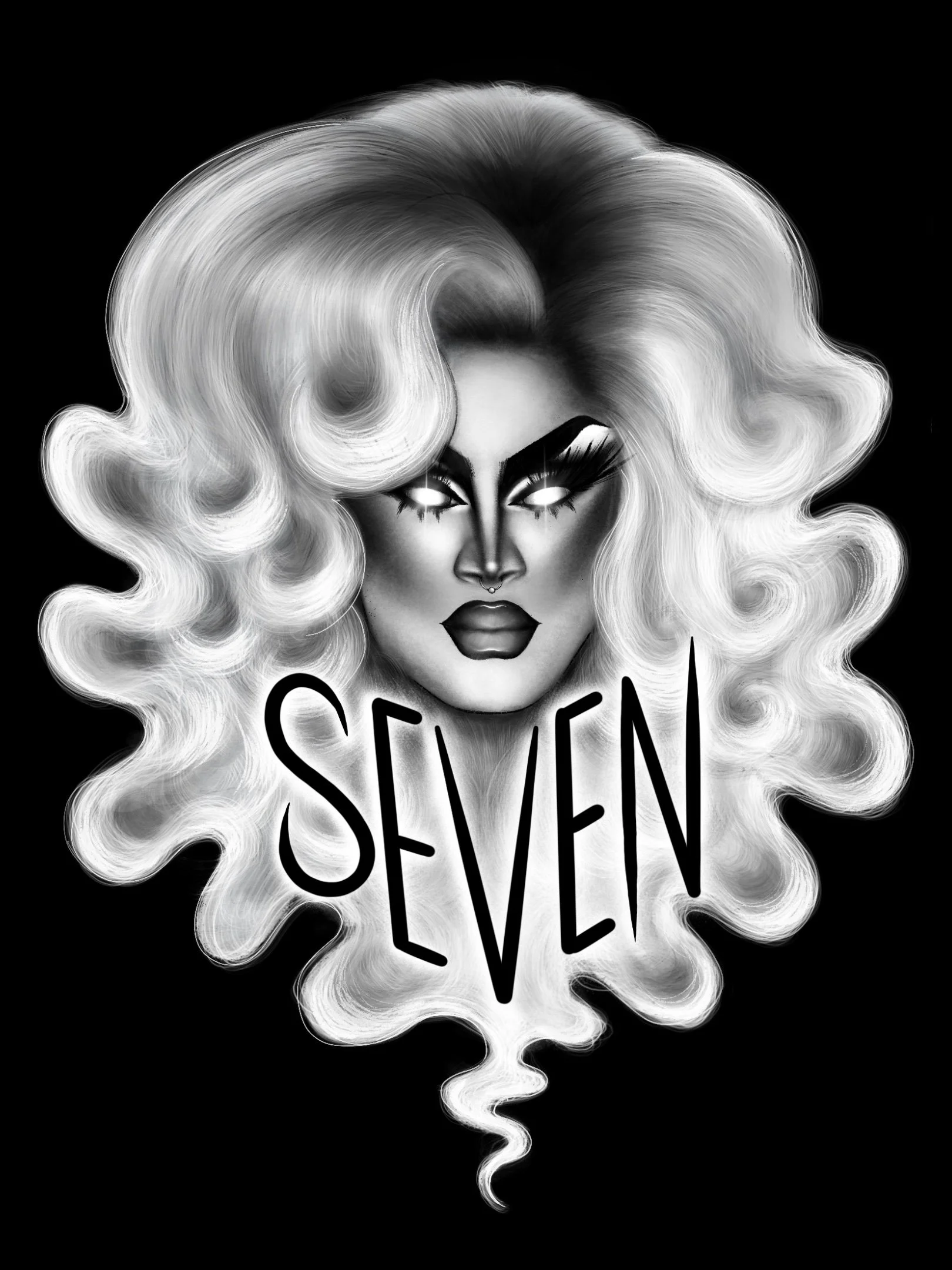 Commissioned design for drag artist Seven