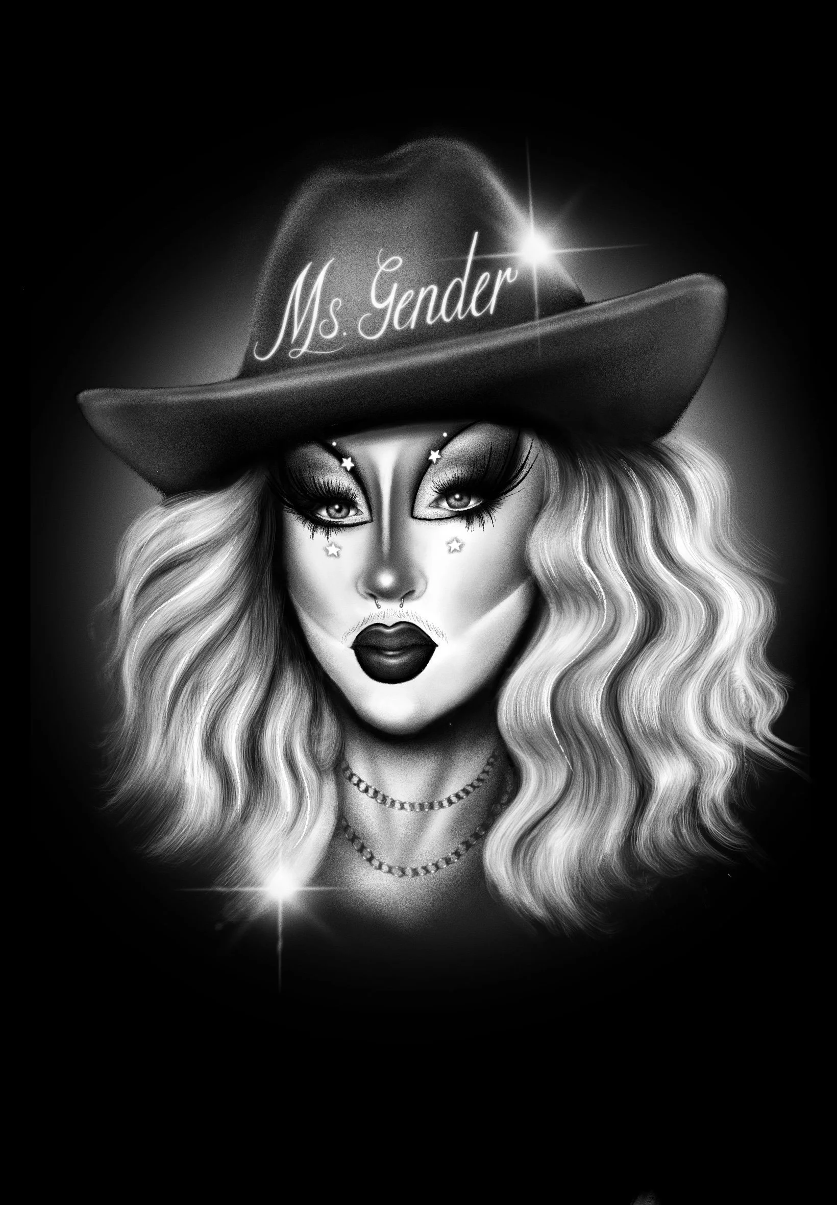 Commissioned design for drag artist Ms. Gendr