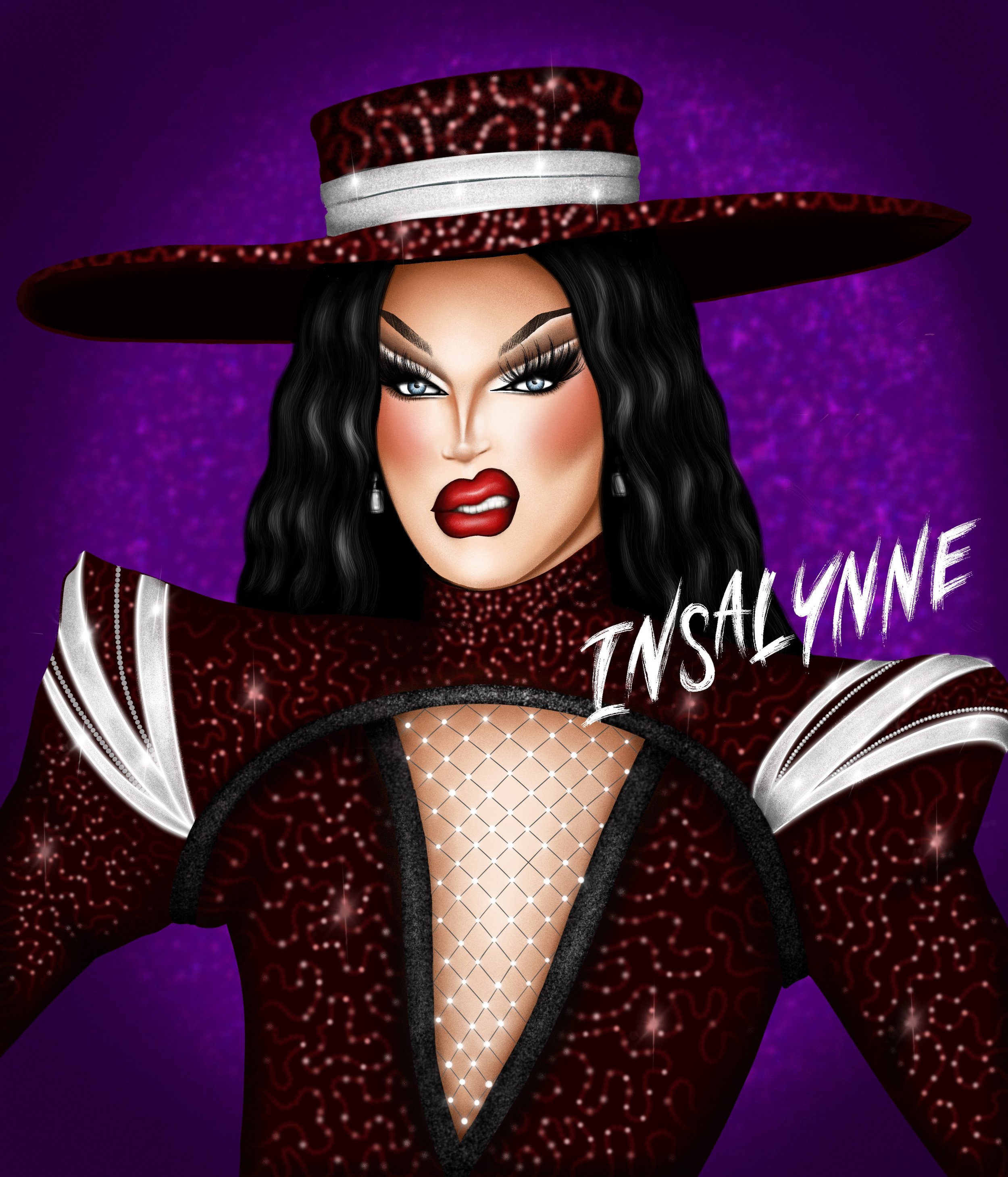 Commissioned design for drag artist InsaLynne