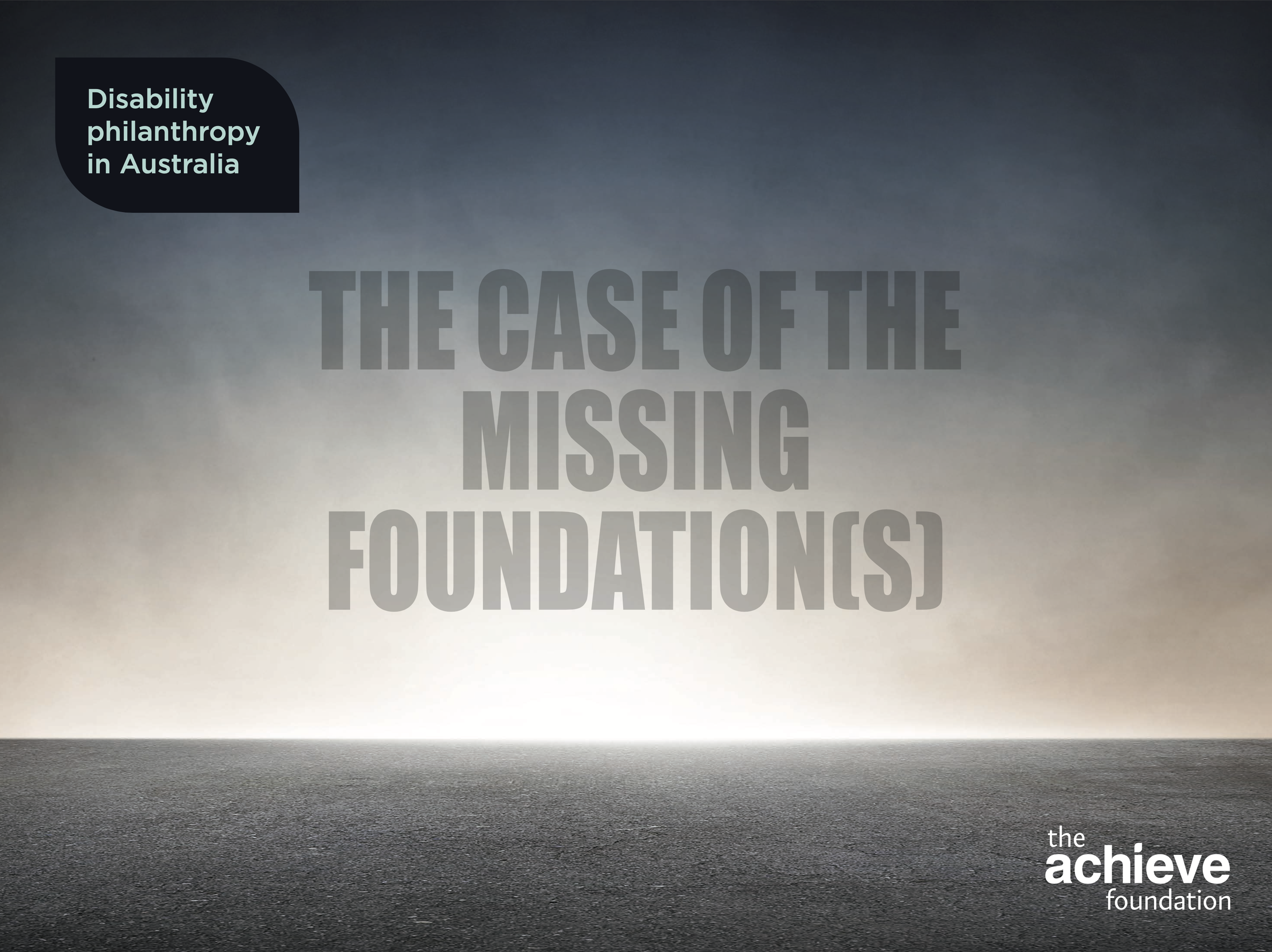 Missing Foundations Report Cover