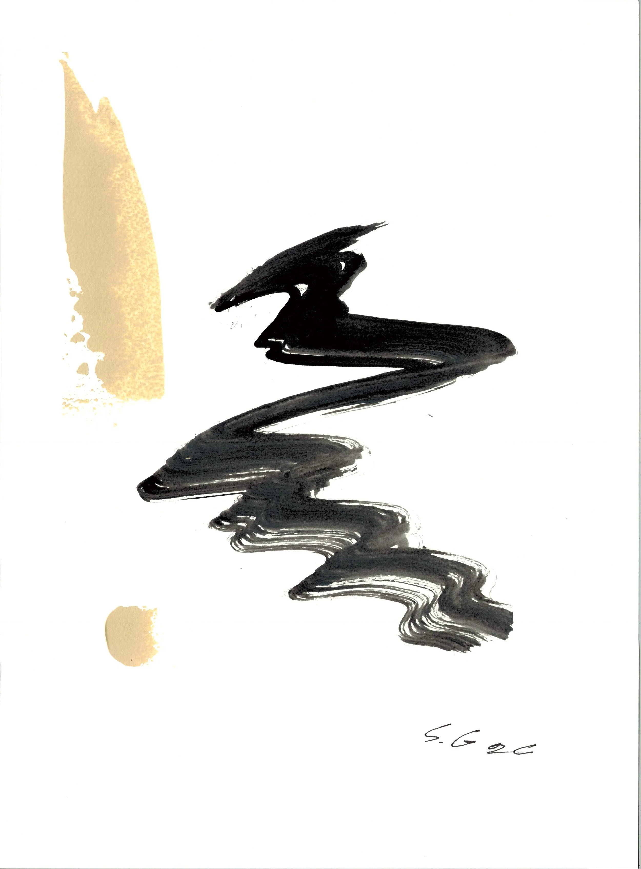 P:26.005original acrylic painting on paper by Sopiko Grigolashvili