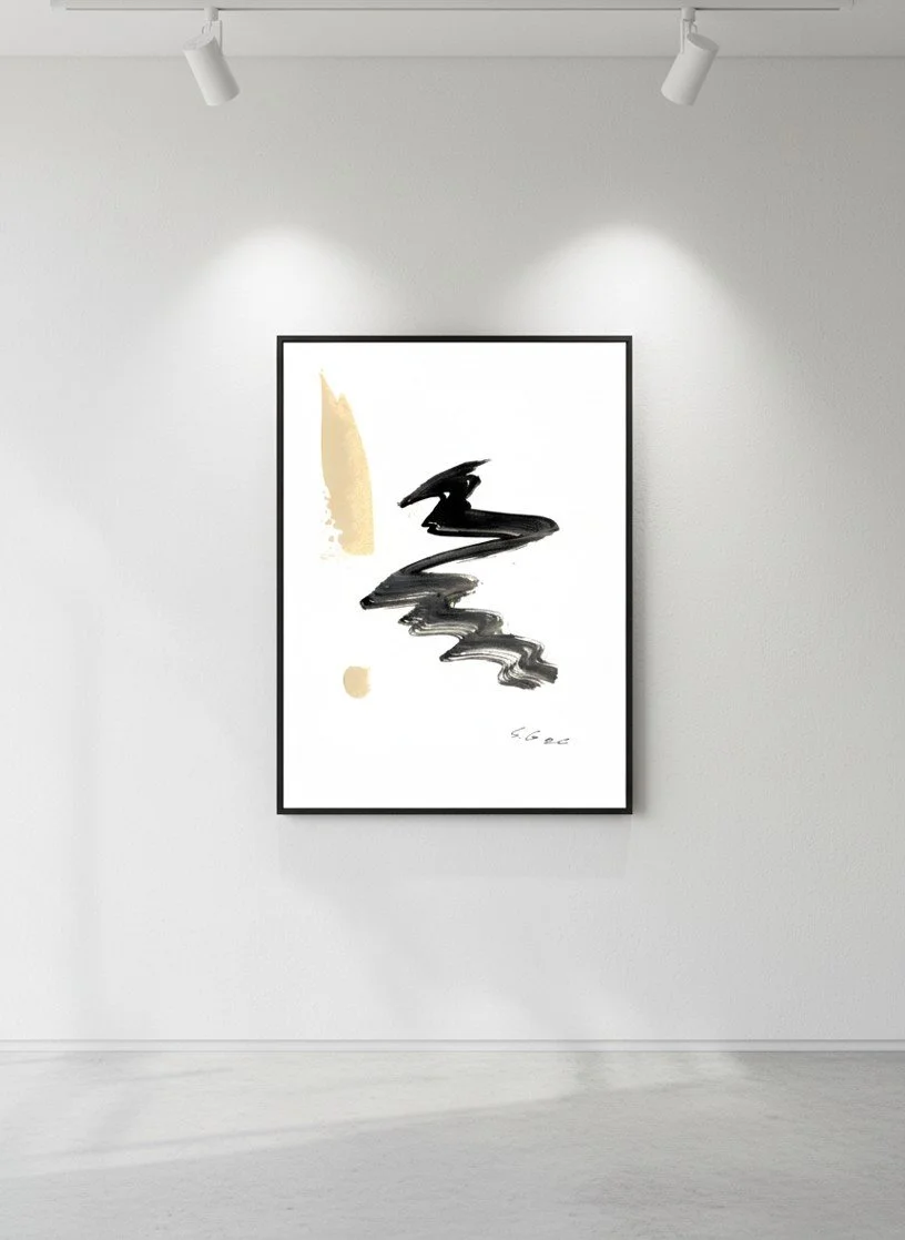 P:26.005original acrylic painting on paper by Sopiko Grigolashvili