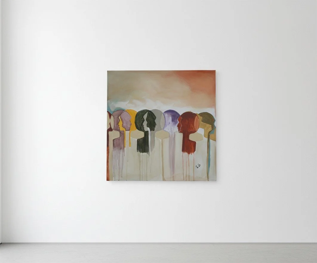 Voices – original acrylic painting on canvas by Sopiko Grigolashvili.
