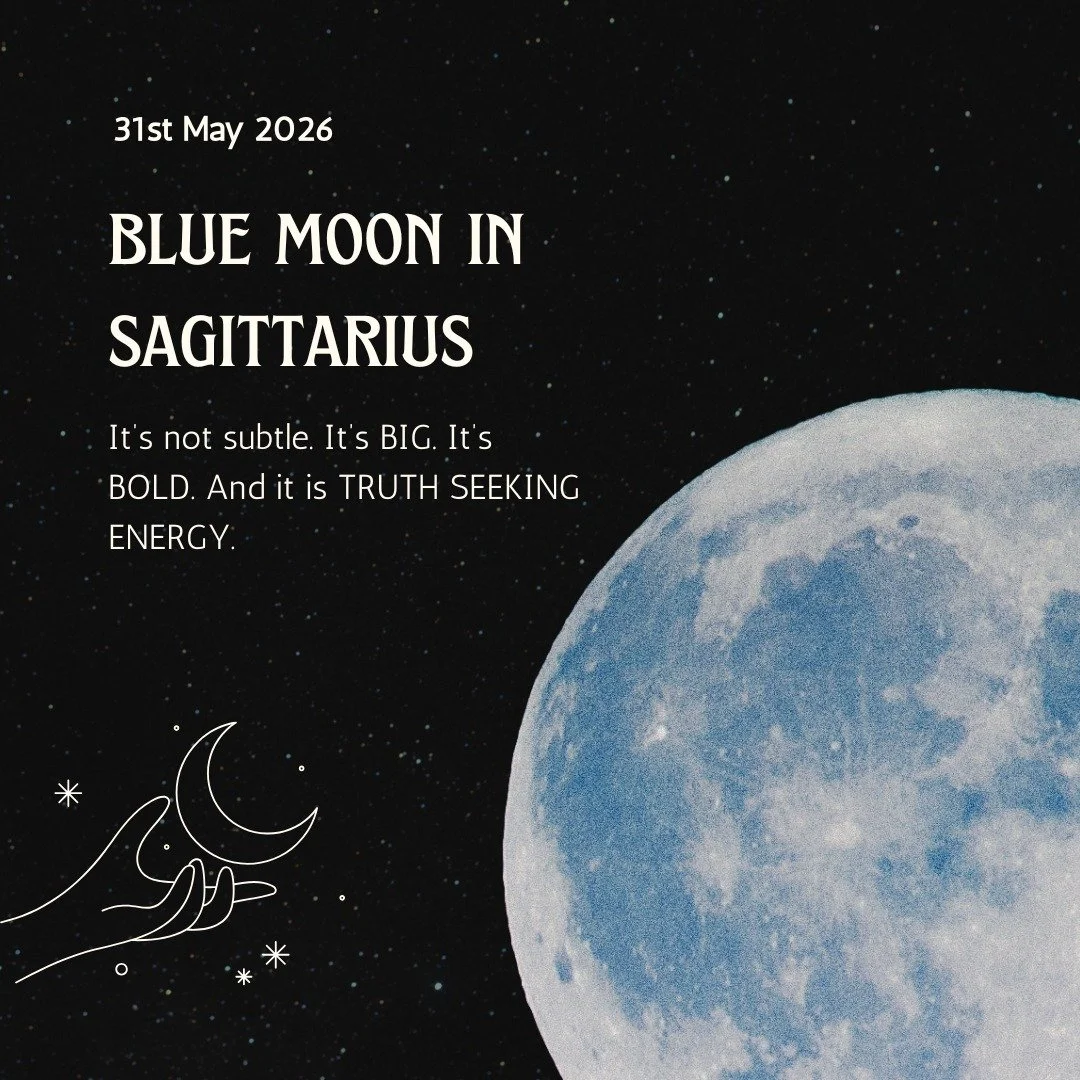 This isn&rsquo;t just a full moon&hellip; its a BLUE MOON. The last blue moon was on August 19th, 2024. 

The Blue Moon in Sagittarius is about getting a second chance:

A chance to see clearly. (Finally)
To speak the truth you&rsquo;ve been holding 