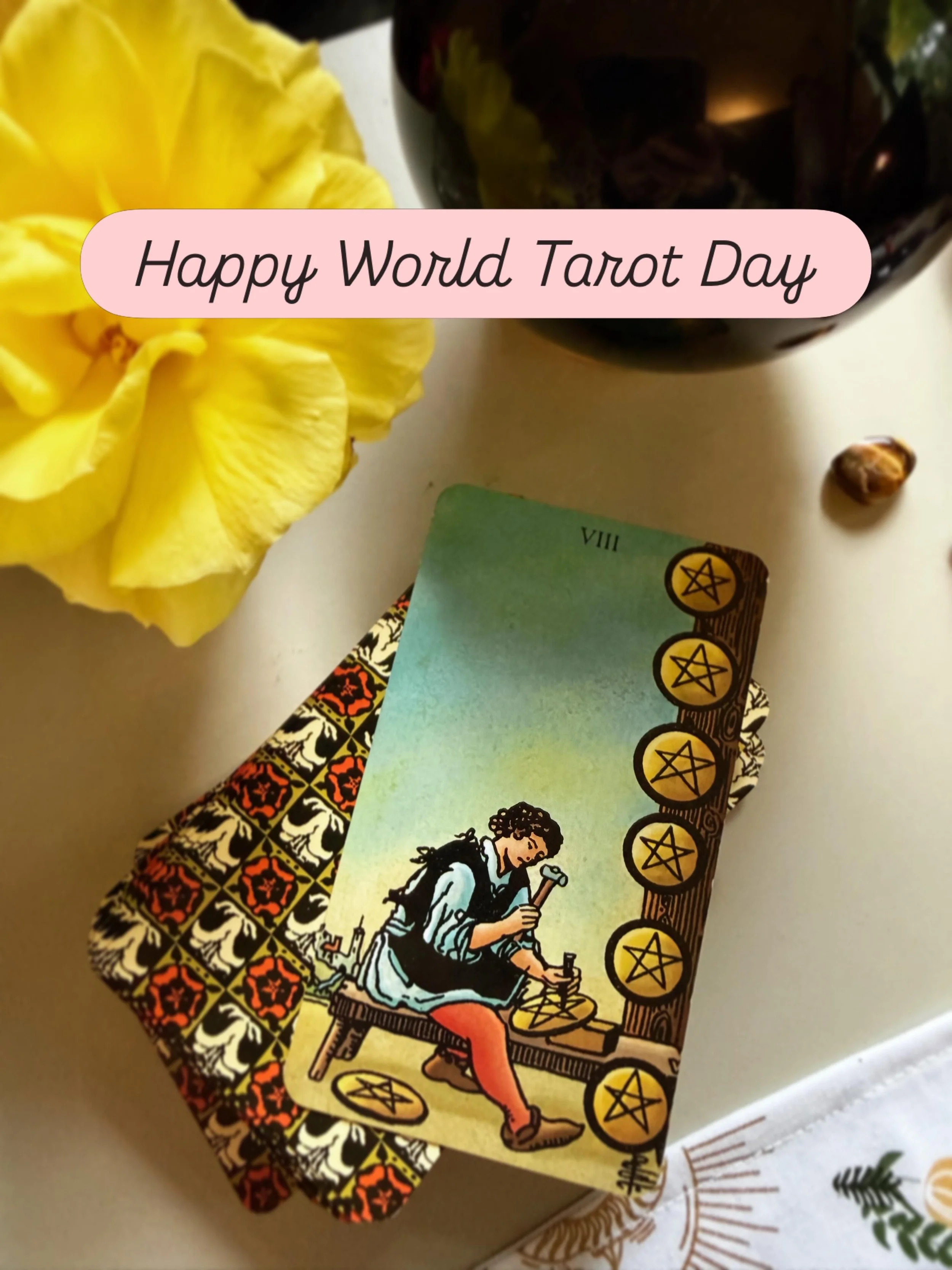 Celebrating World Tarot Day with a cup of tea, soft light, and the quiet magic of the cards ✨

Tarot is my favorite mirror - gentle (not really), honest (brutally), and always inviting me back to myself.

Here&rsquo;s to intuition, reflection, and th