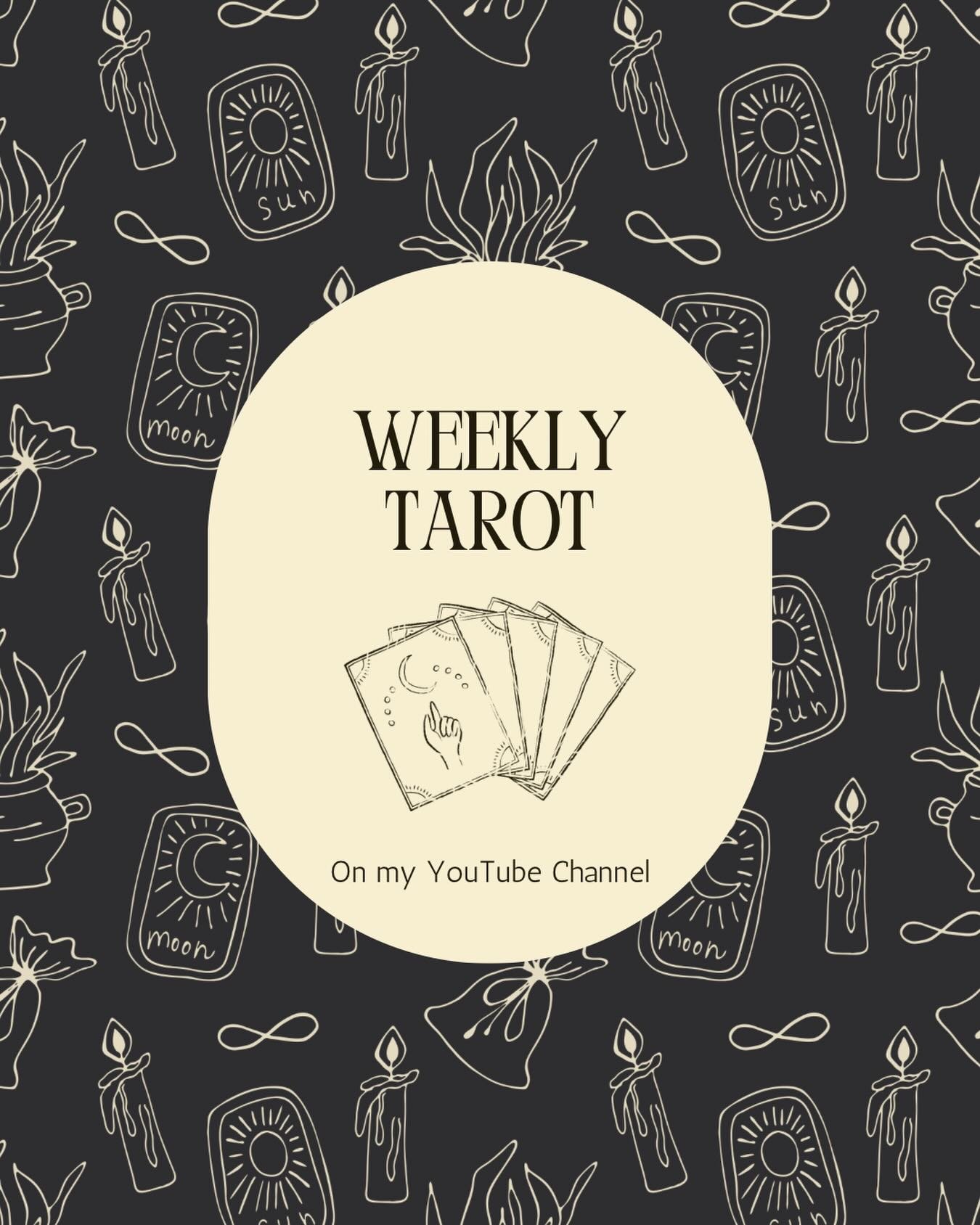 Every Monday, my collective weekly tarot reading drops in my YouTube channel. Go check yours out. Link in bio.
