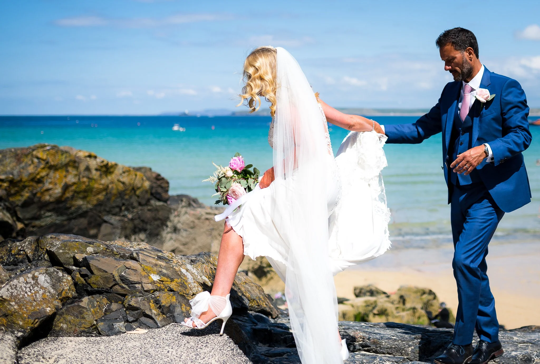 Charlotte showing off her fabulous Perfect Bridal shoes @StephanieStanwayPhotography