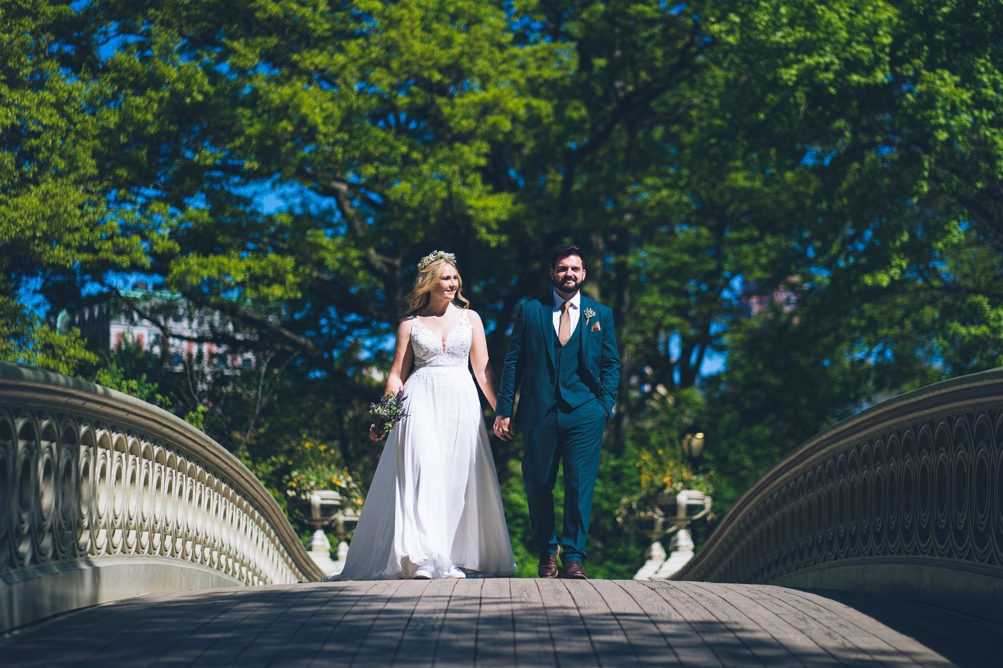 The sun shone down on the joyful pair @SaschaReinkingPhotography