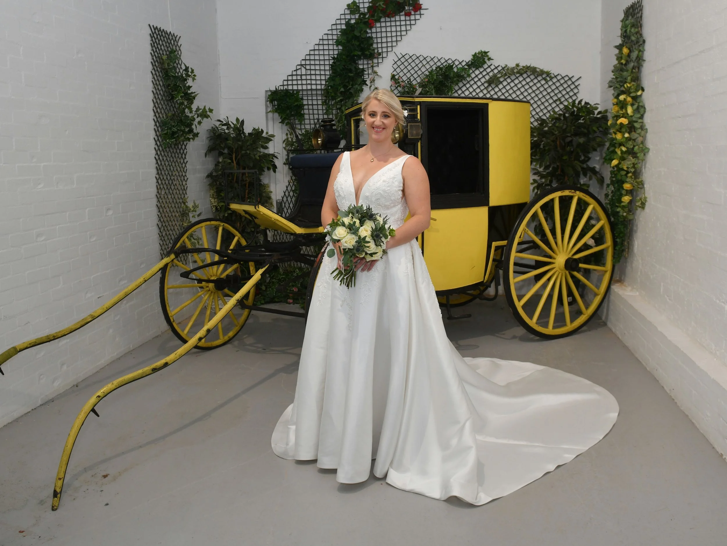 Charlotte looking captivating in Imperial Topaz by Dando London @GretnaGreenWeddings