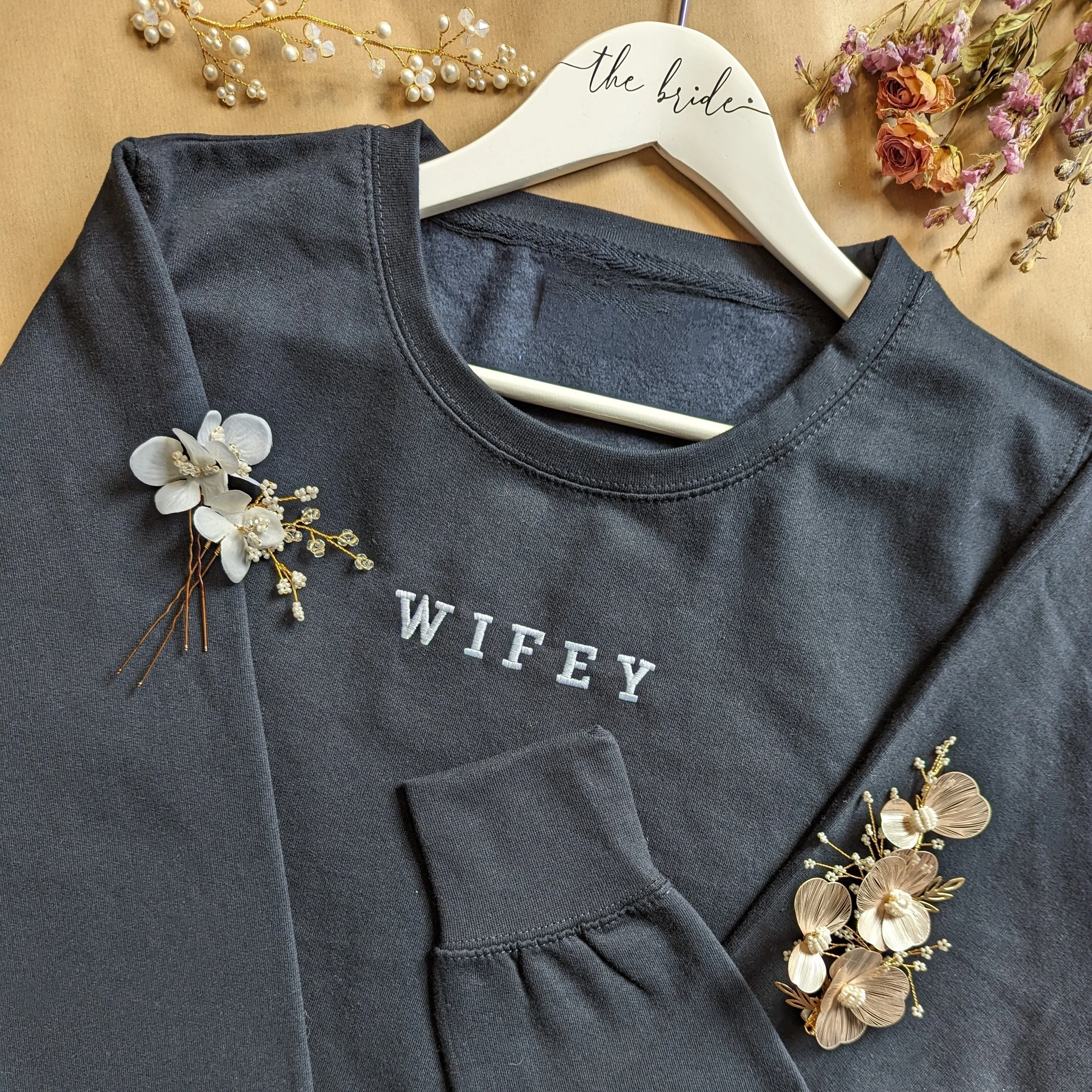 Embroidered WIFEY Sweatshirt