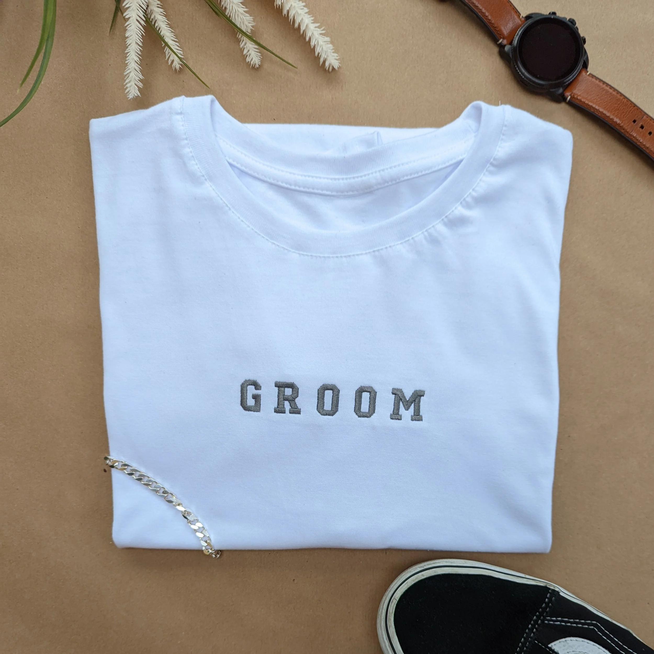 Embroidered GROOM T-Shirt