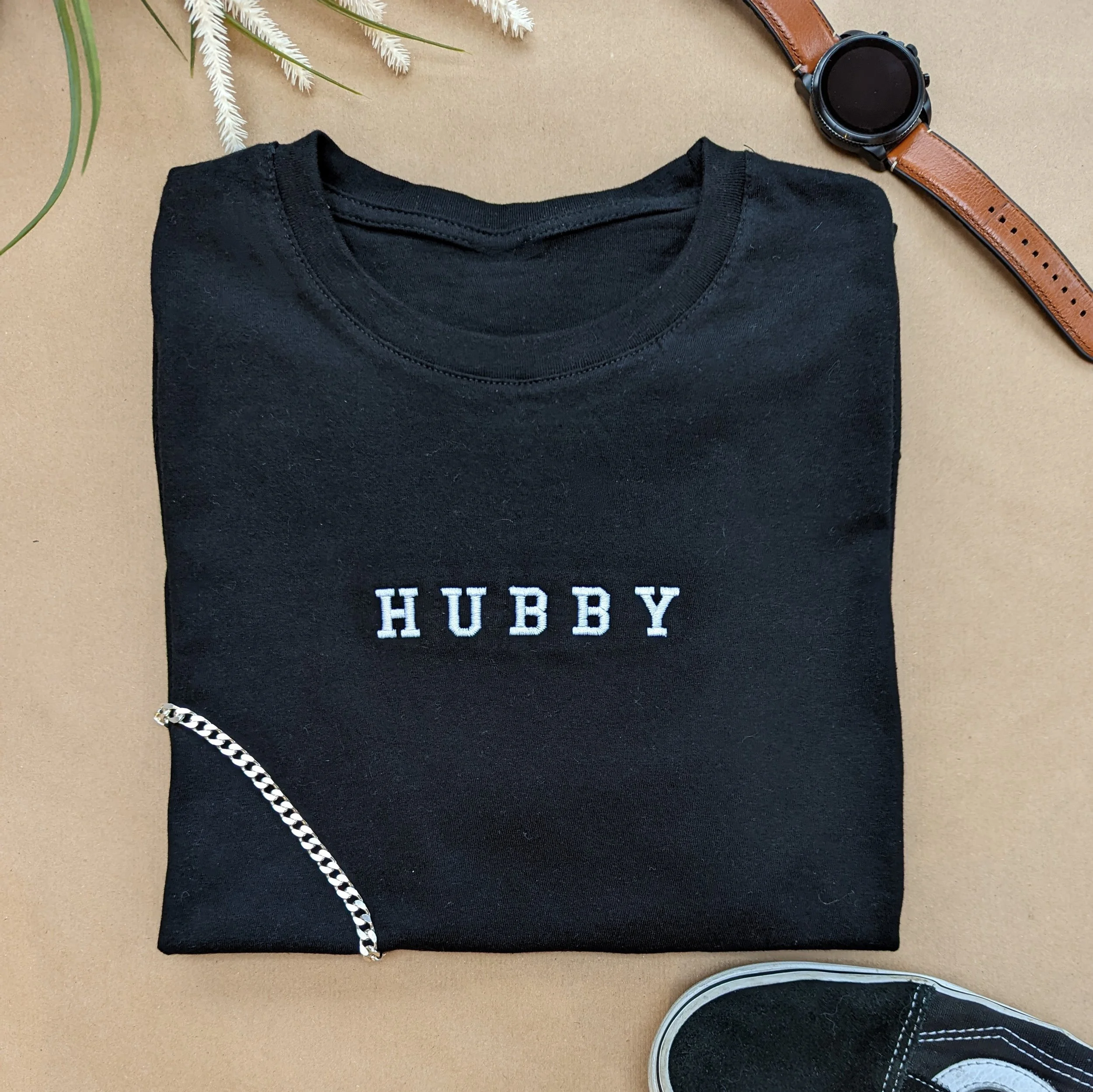 Embroidered HUBBY T-Shirt