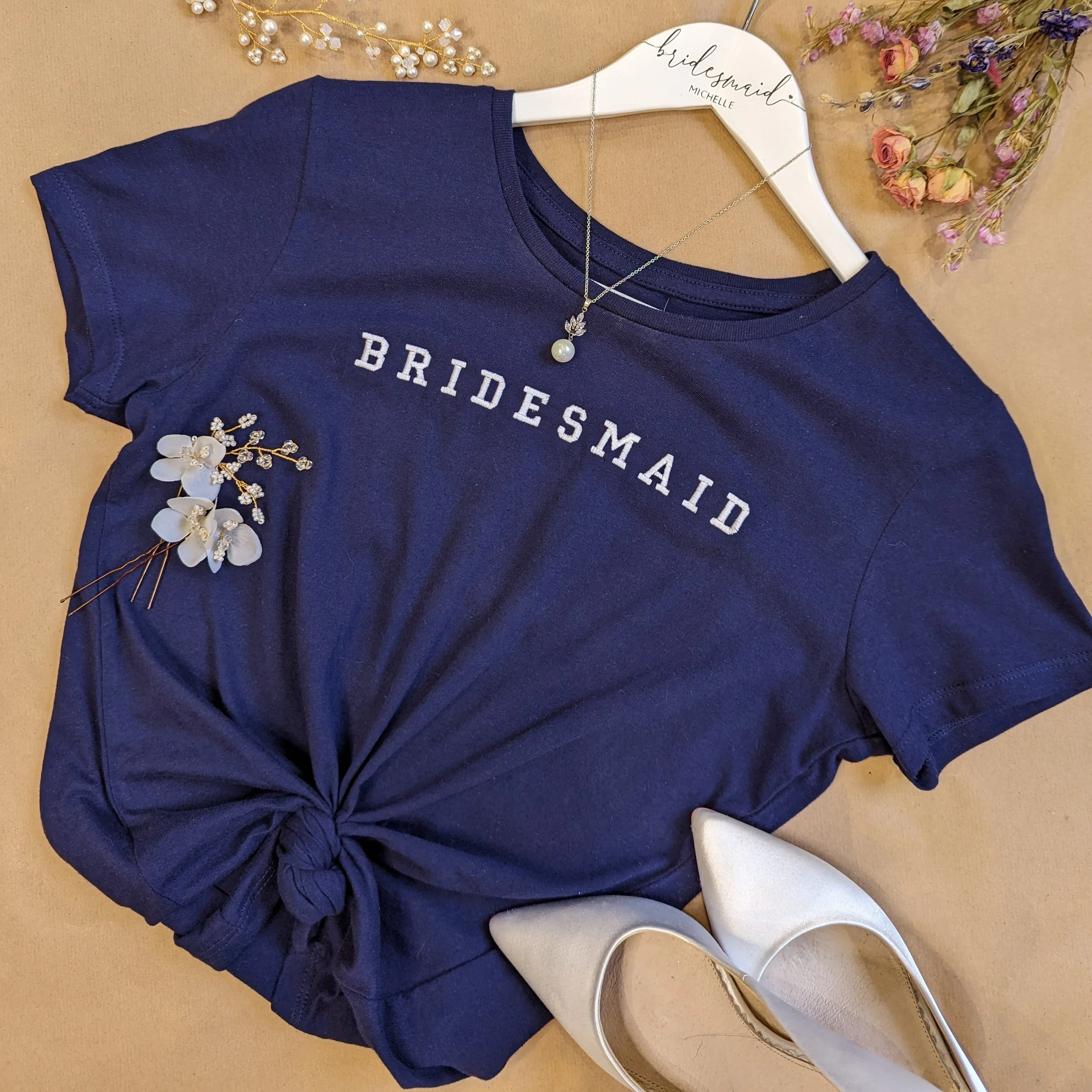Embroidered BRIDESMAID T-Shirt