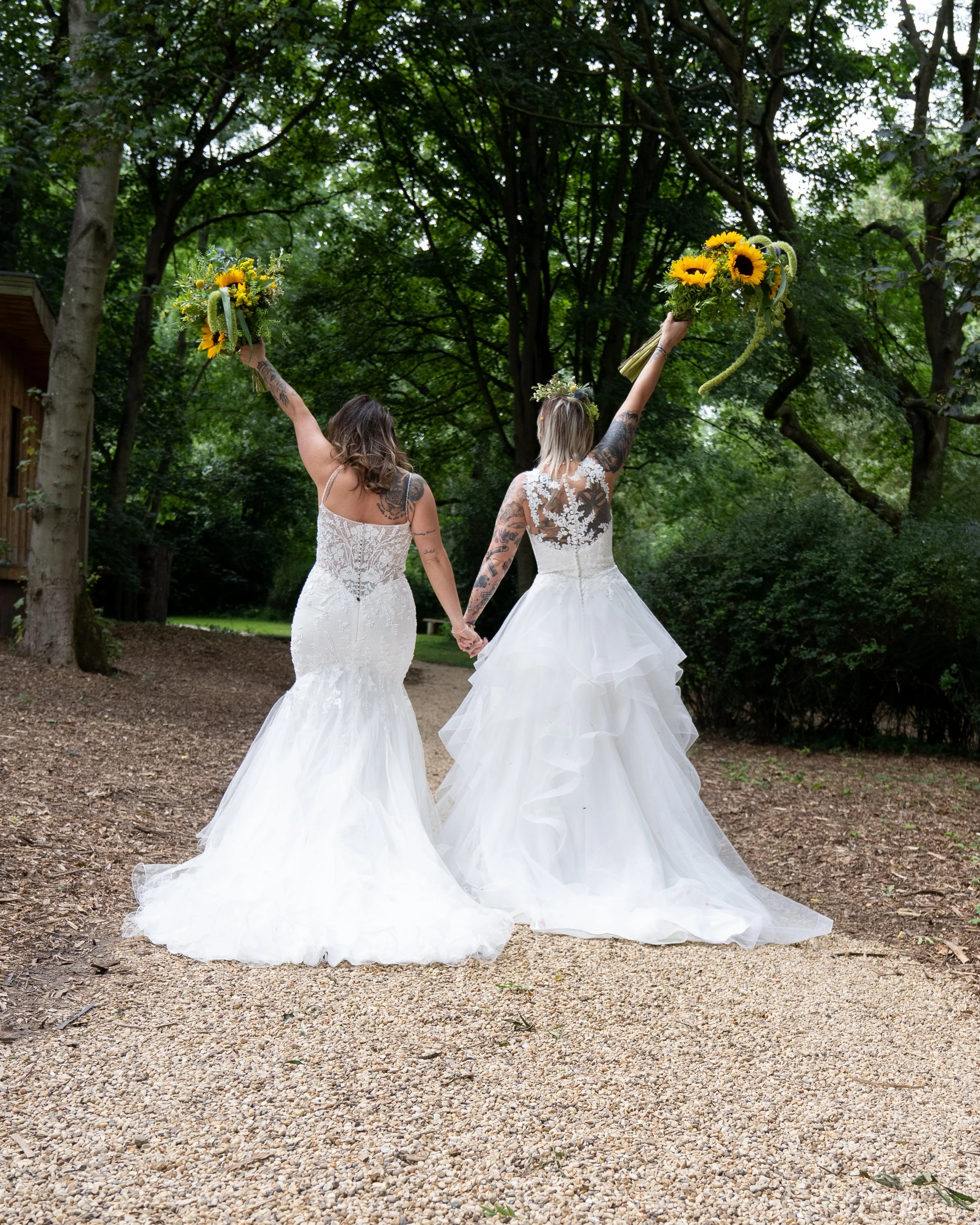Zoe and Ellie celebrate with sunflowers @ForeverPictures